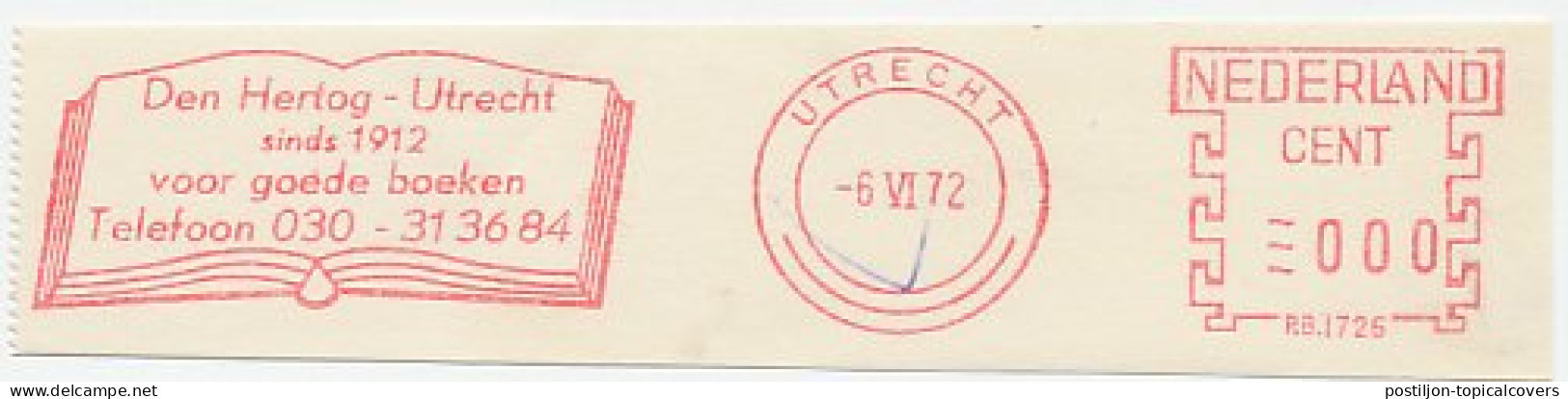 Proof / Test Meter Strip Netherlands 1972 Book - Unclassified