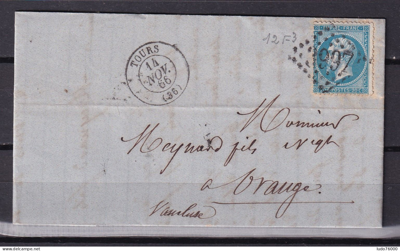 D 806 / NAPOLEON N° 22 SUR LETTRE - 1862 Napoléon III