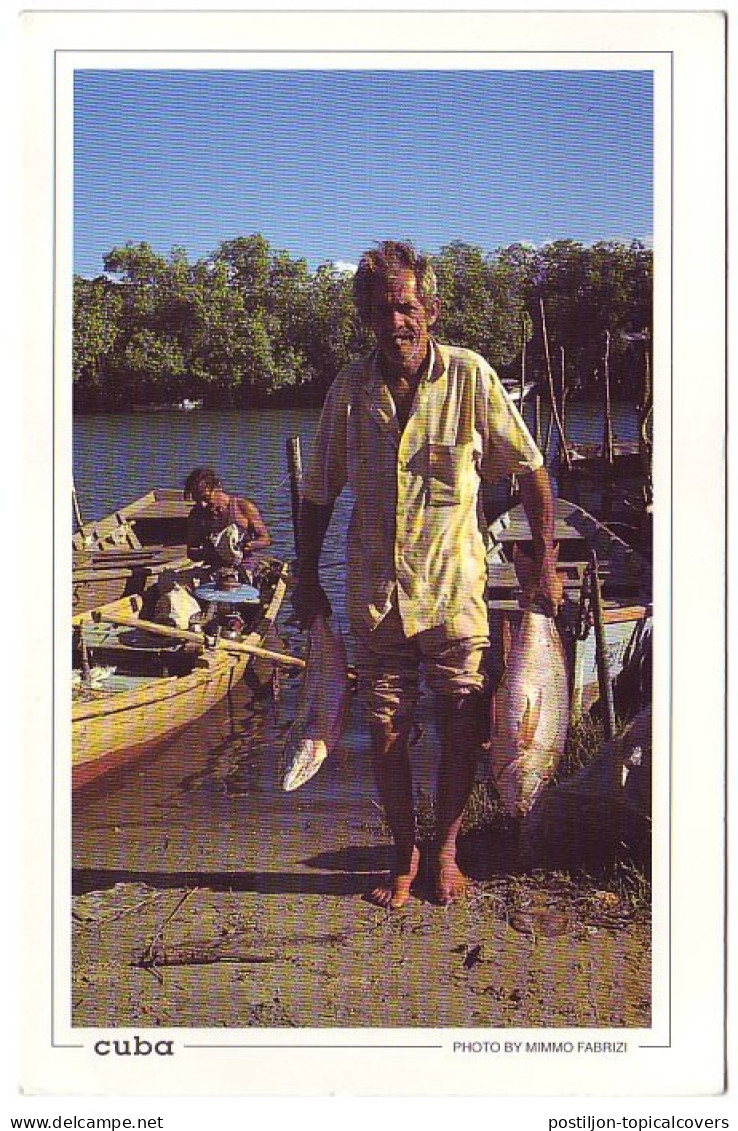 Postal Stationery Cuba 2001 Fish - Fishing - Vissen
