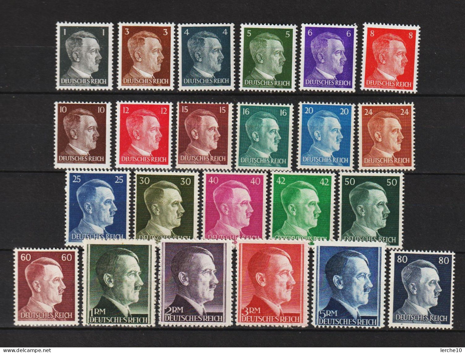 Adolf Hitler 1-80 Pfennig + 1-5 Mark **  (0337) - Nuovi