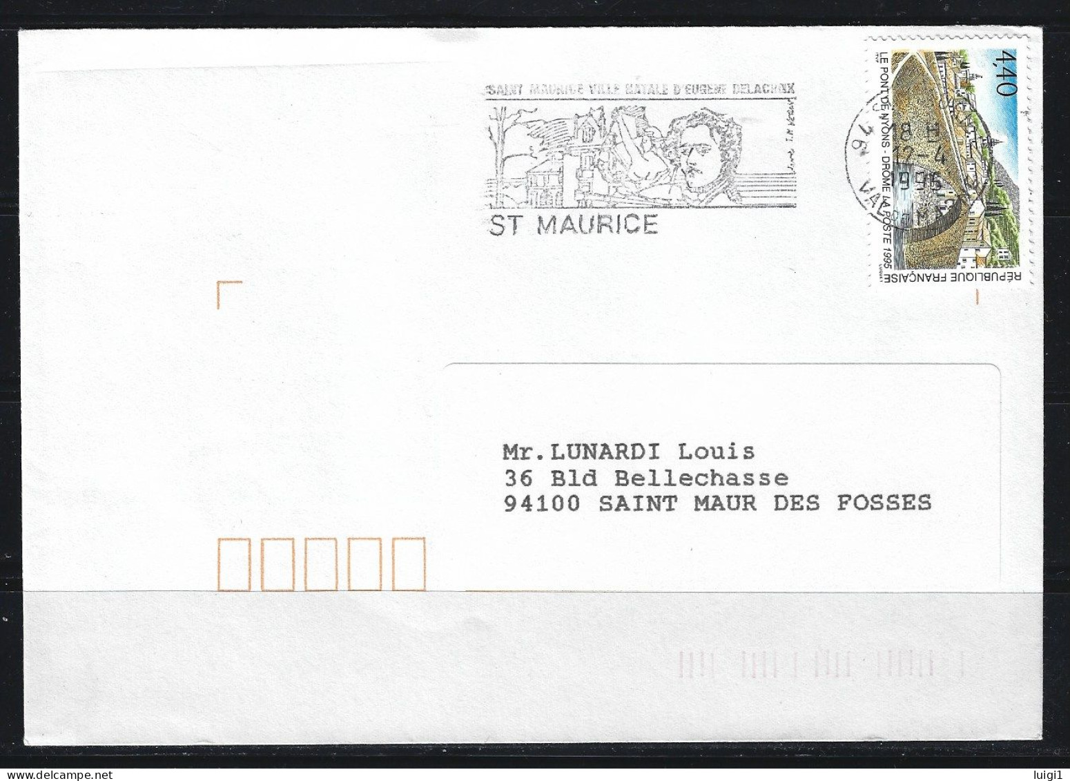 FRANCE 1995 - Y&T N°2956 - 4 F.40 Sur Lettre. Oblitération Du 12-4-1995. 94 ST MAURICE .Val De Marne. - Covers & Documents