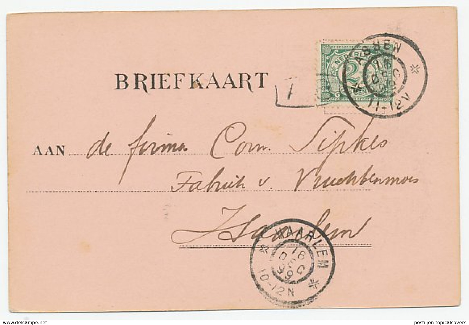 Firma Briefkaart Assen 1899 - Confiseur / Patissier - Unclassified