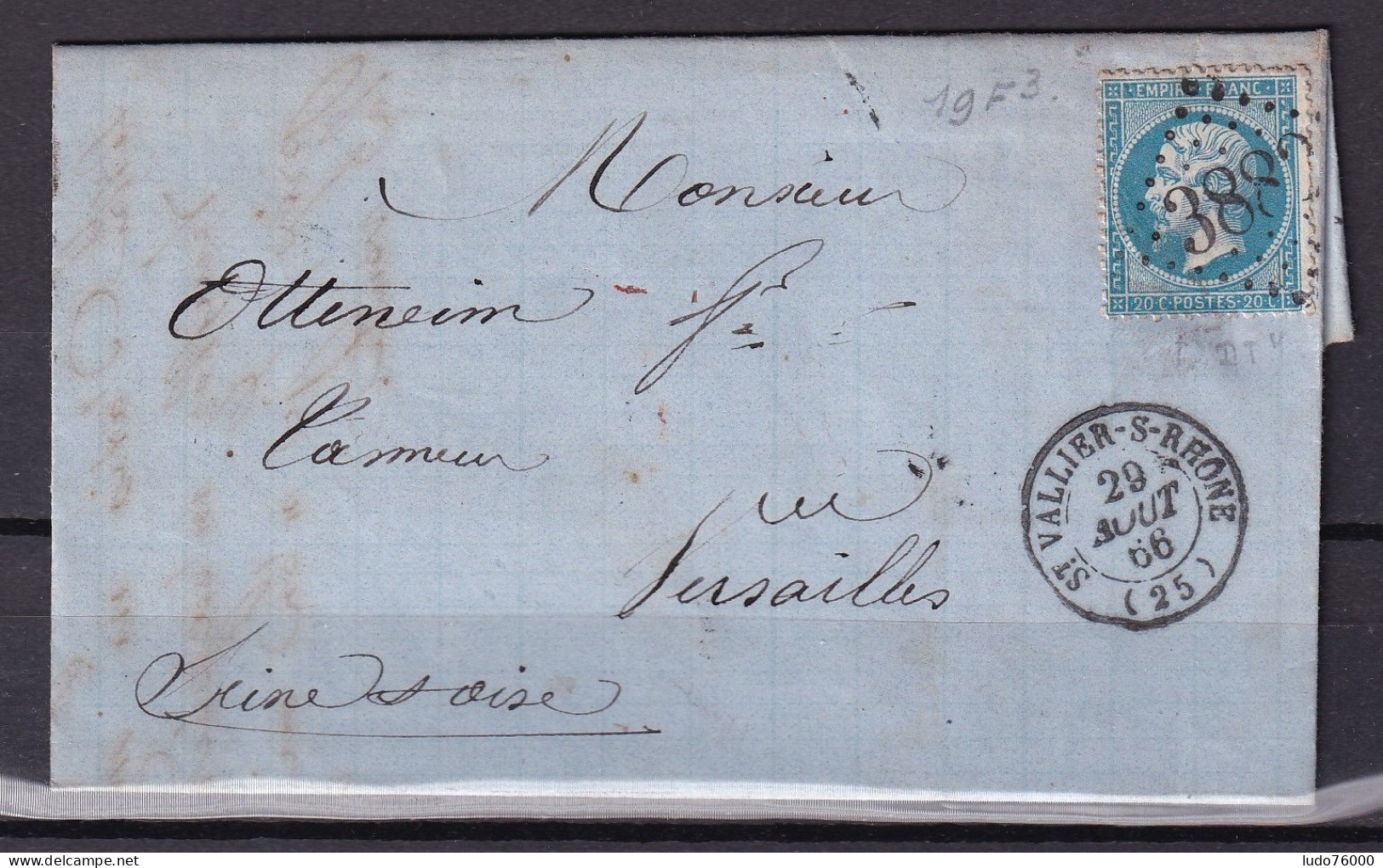 D 806 / NAPOLEON N° 22 SUR LETTRE - 1862 Napoleone III