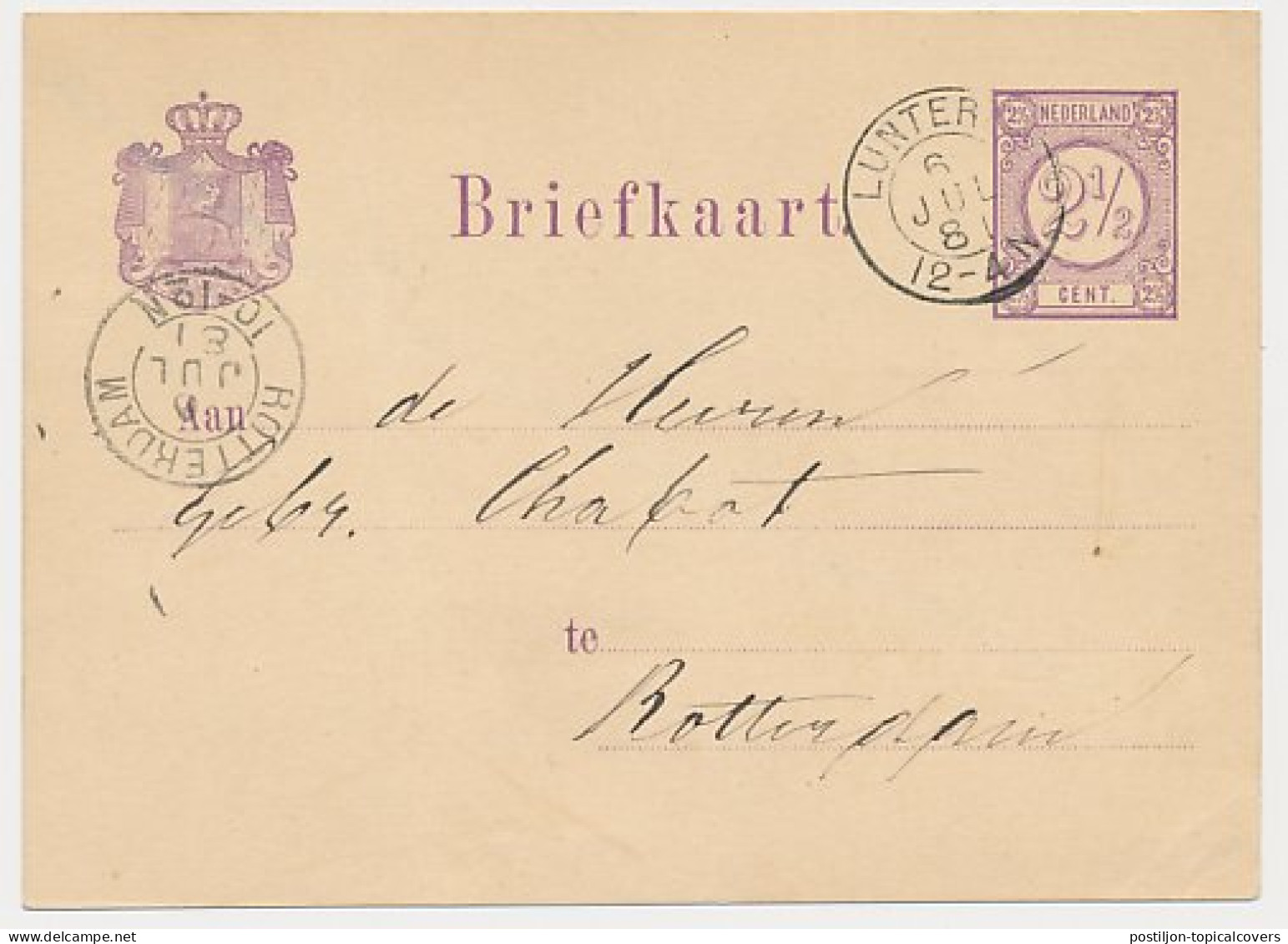 Kleinrondstempel Lunteren 1881 - Unclassified