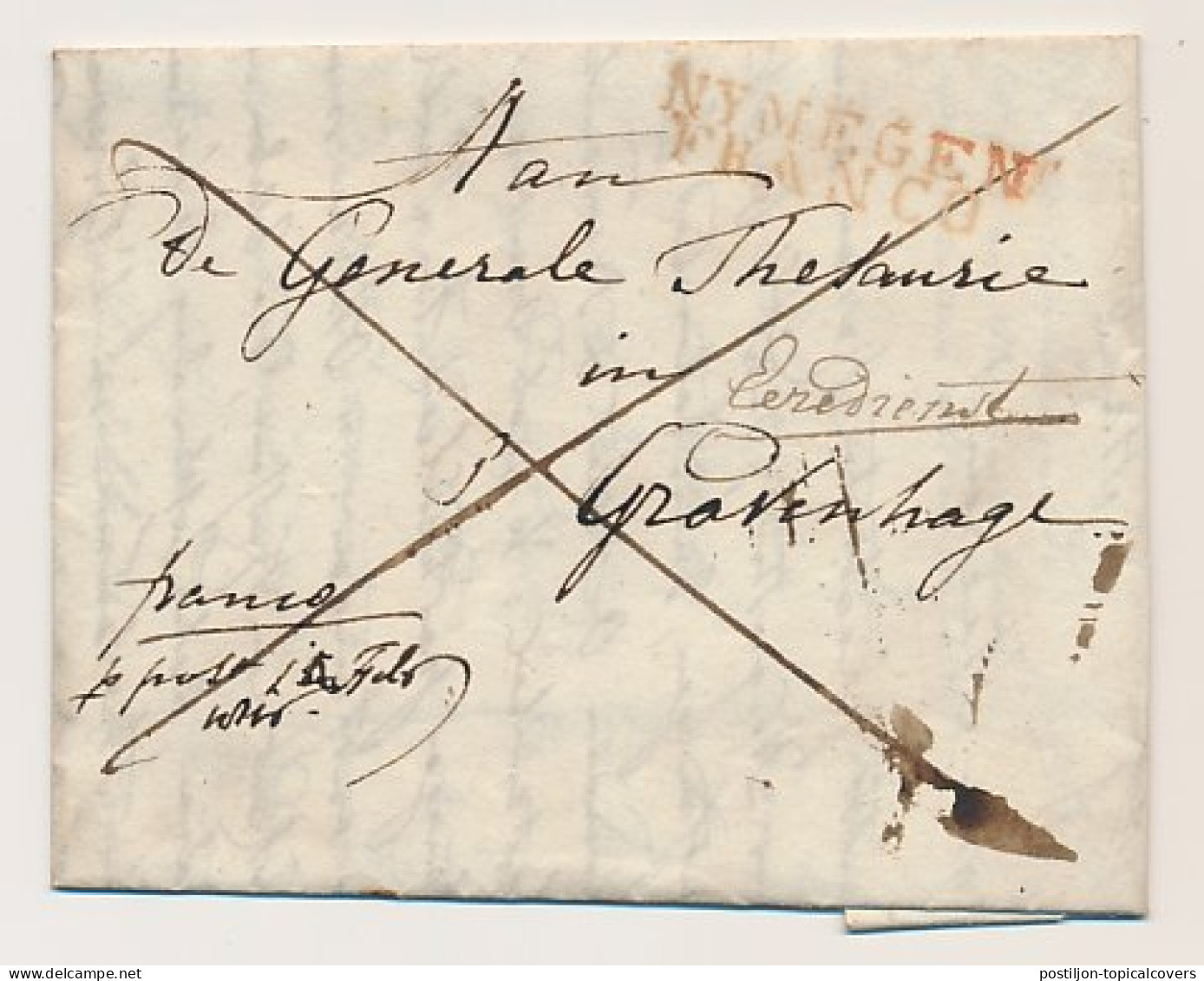 NIJMEGEN FRANCO - S Gravenhage 1816 - ...-1852 Prephilately