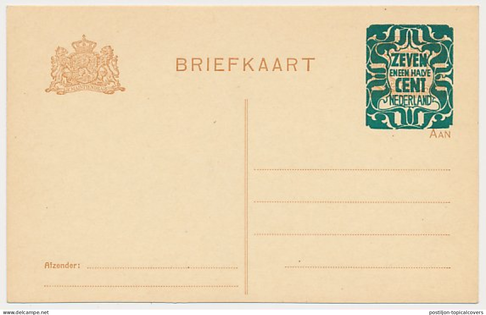 Briefkaart G. 166 - Postwaardestukken