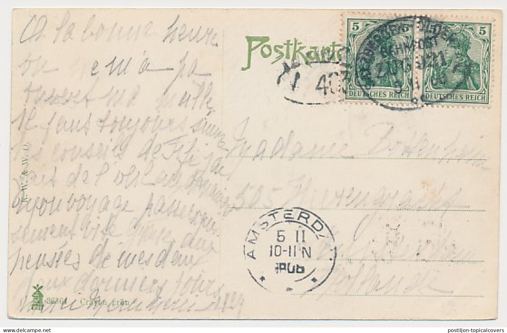 Trein Ovaalstempel Salzbergen - Oldenzaal 1908 - Unclassified