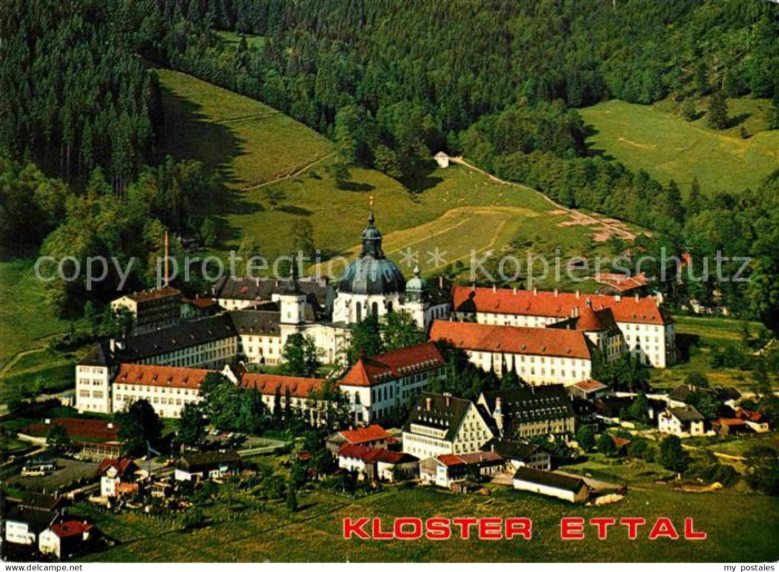 72895236 Ettal Fliegeraufnahme Benediktiner Kloster  Ettal - Autres & Non Classés