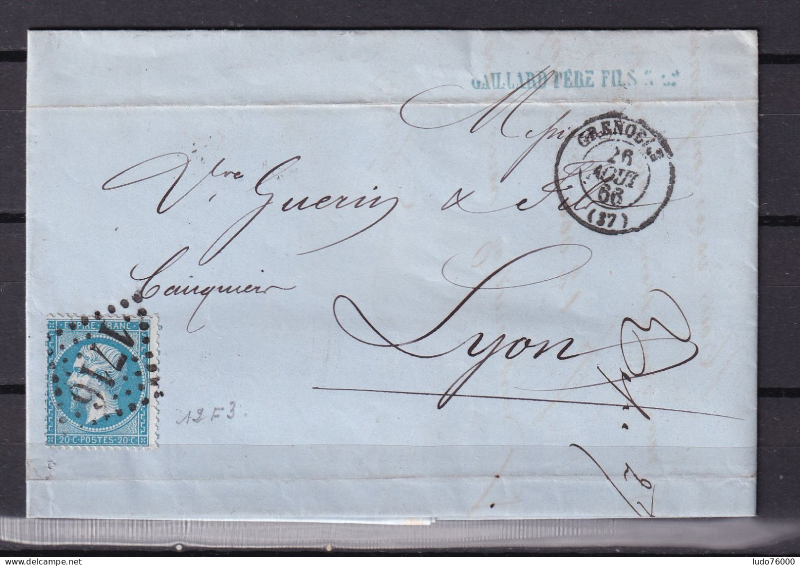 D 806 / NAPOLEON N° 22 SUR LETTRE - 1862 Napoleon III