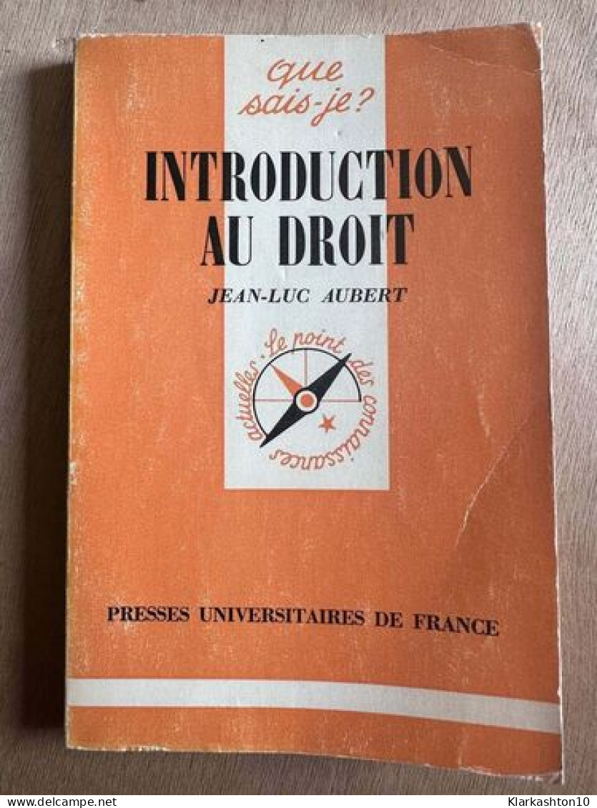 Introduction Au Droit - Autres & Non Classés