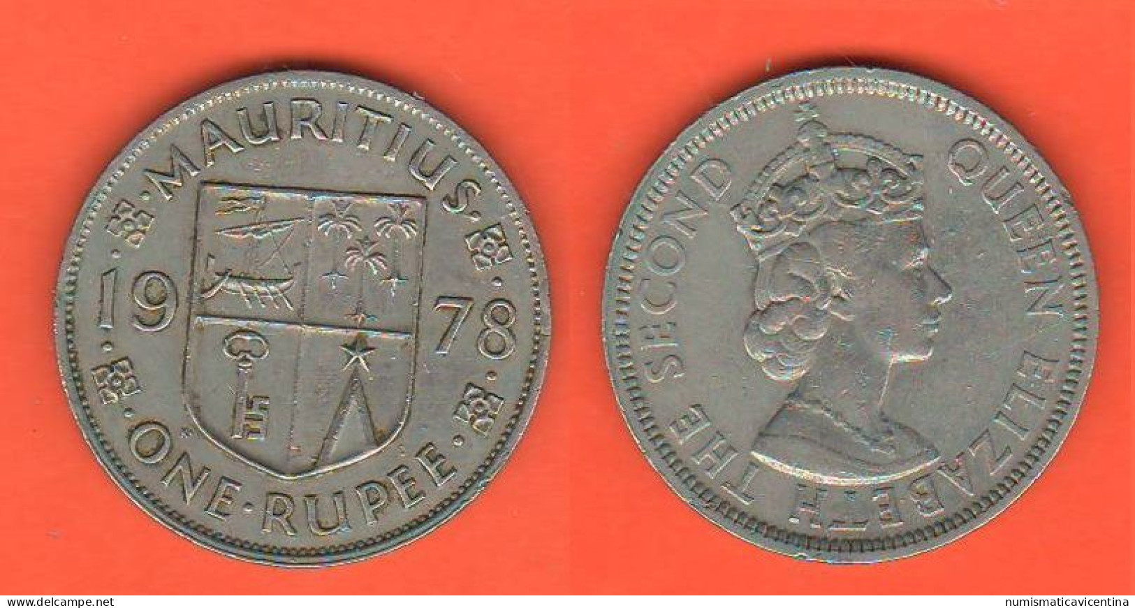 Mauritius One Rupee 1978 Nickel Coin Queen Elizabeth II° - Mauritius