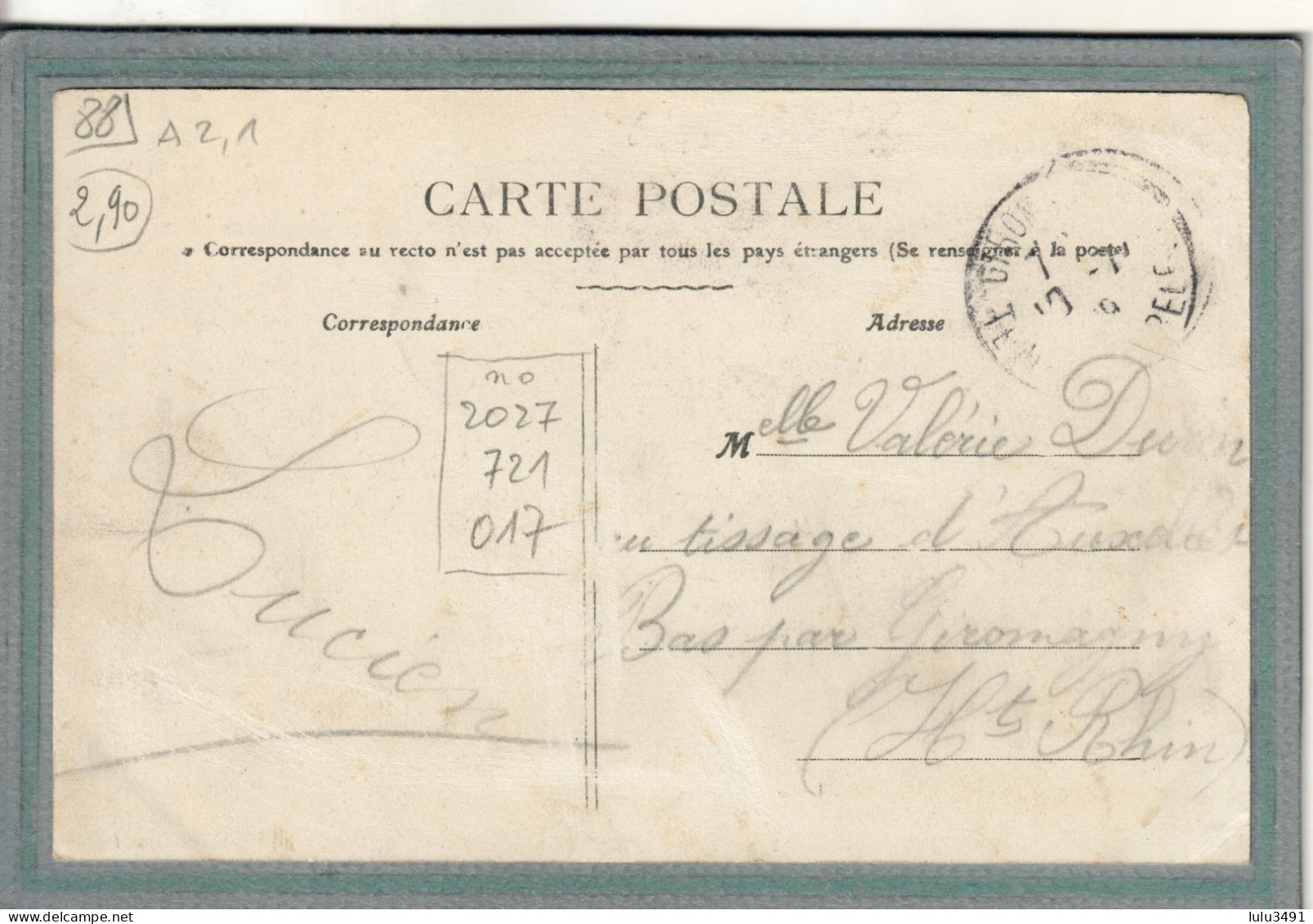 CPA (88) EPINAL - Mots Clés: Canal Des Vosges, Chemin De Halage, écluse, Péniche, Port, Quai - 1909 - Epinal