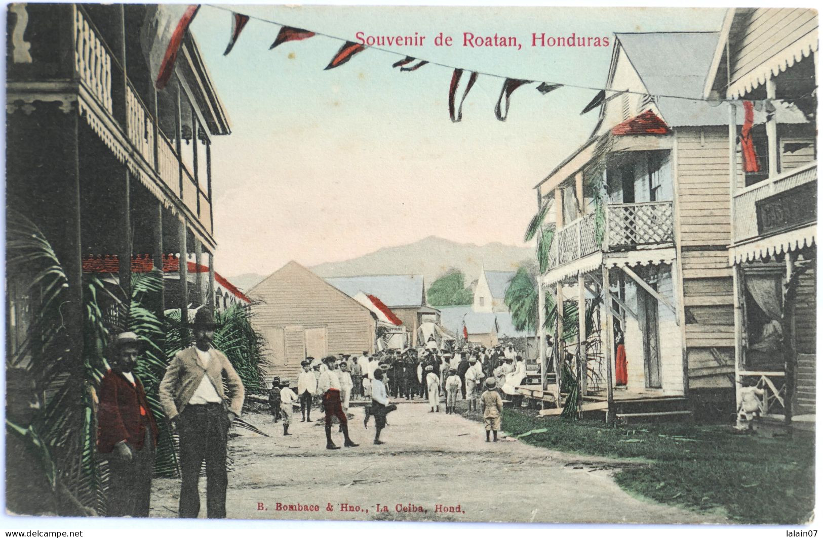 C. P. A. : HONDURAS : Souvenir De ROATAN: Calle, In 1910 - Honduras