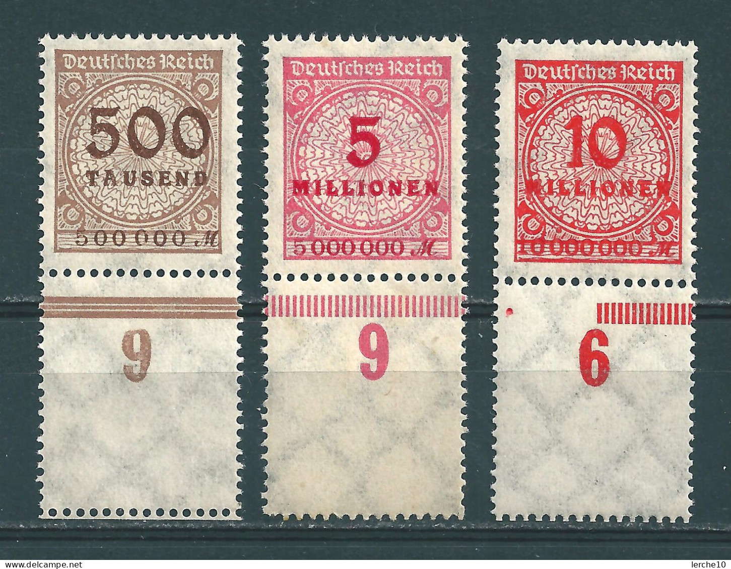 MiNr. 313 LF, 317 LF + 318 LF **   (0337) - Unused Stamps