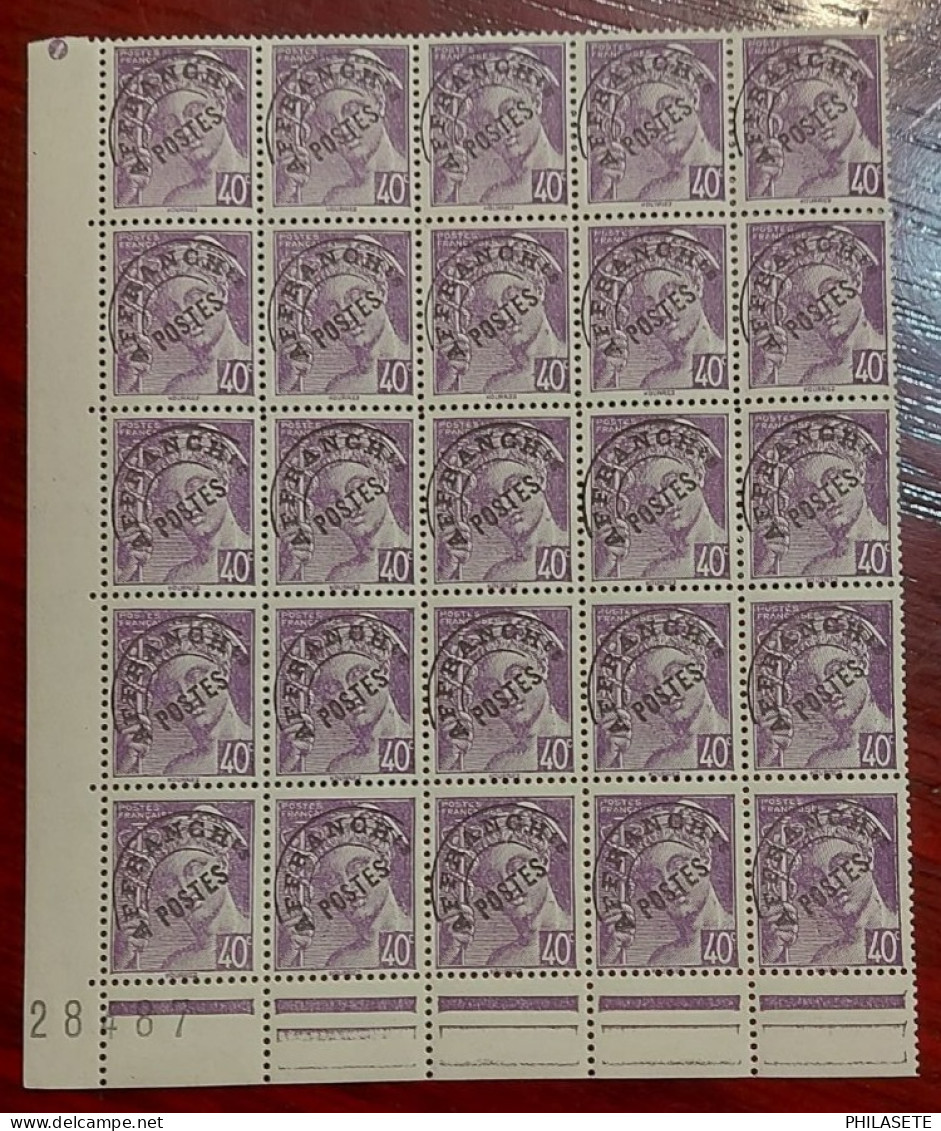 France Bloc De 25 Timbres Neuf** YV Preoblitere N° 81 - Ongebruikt