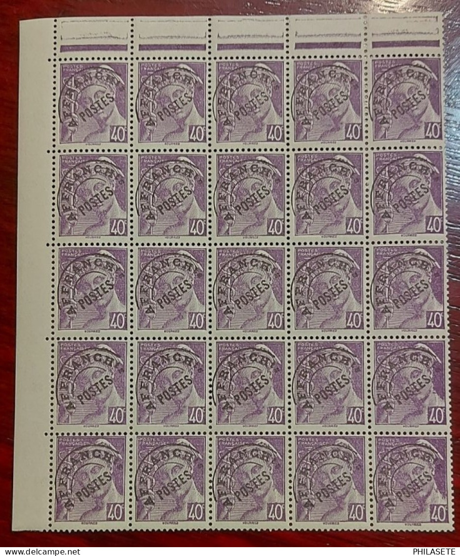 France Bloc De 25 Timbres Neuf** YV Preoblitere N° 81 - Neufs