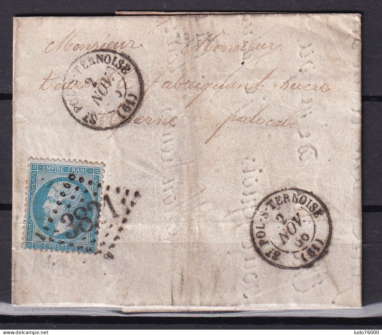 D 806 / NAPOLEON N° 22 SUR LETTRE - 1862 Napoléon III.