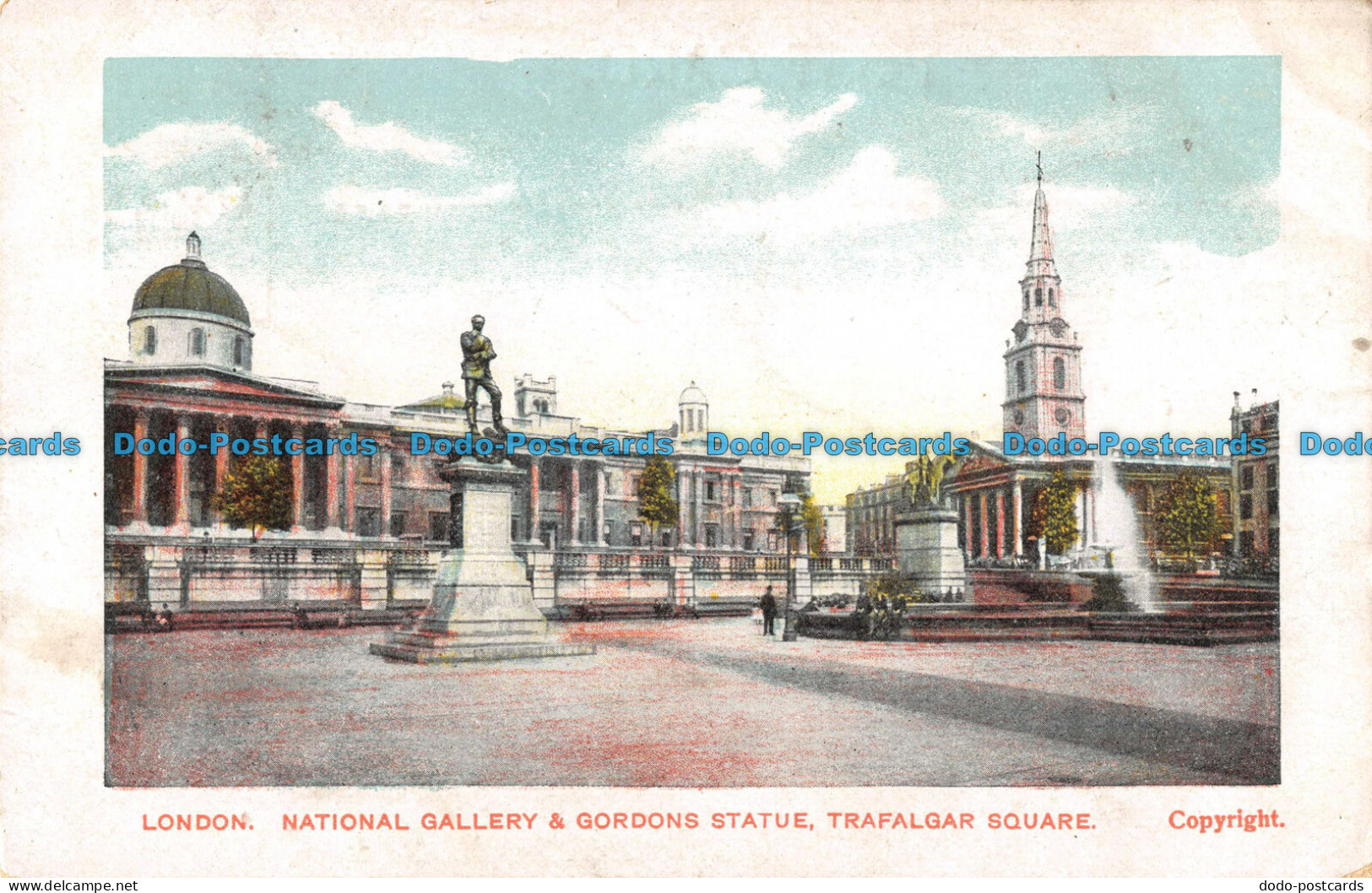 R095973 London. National Gallery And Gordons Statue. Trafalgar Square - Andere & Zonder Classificatie