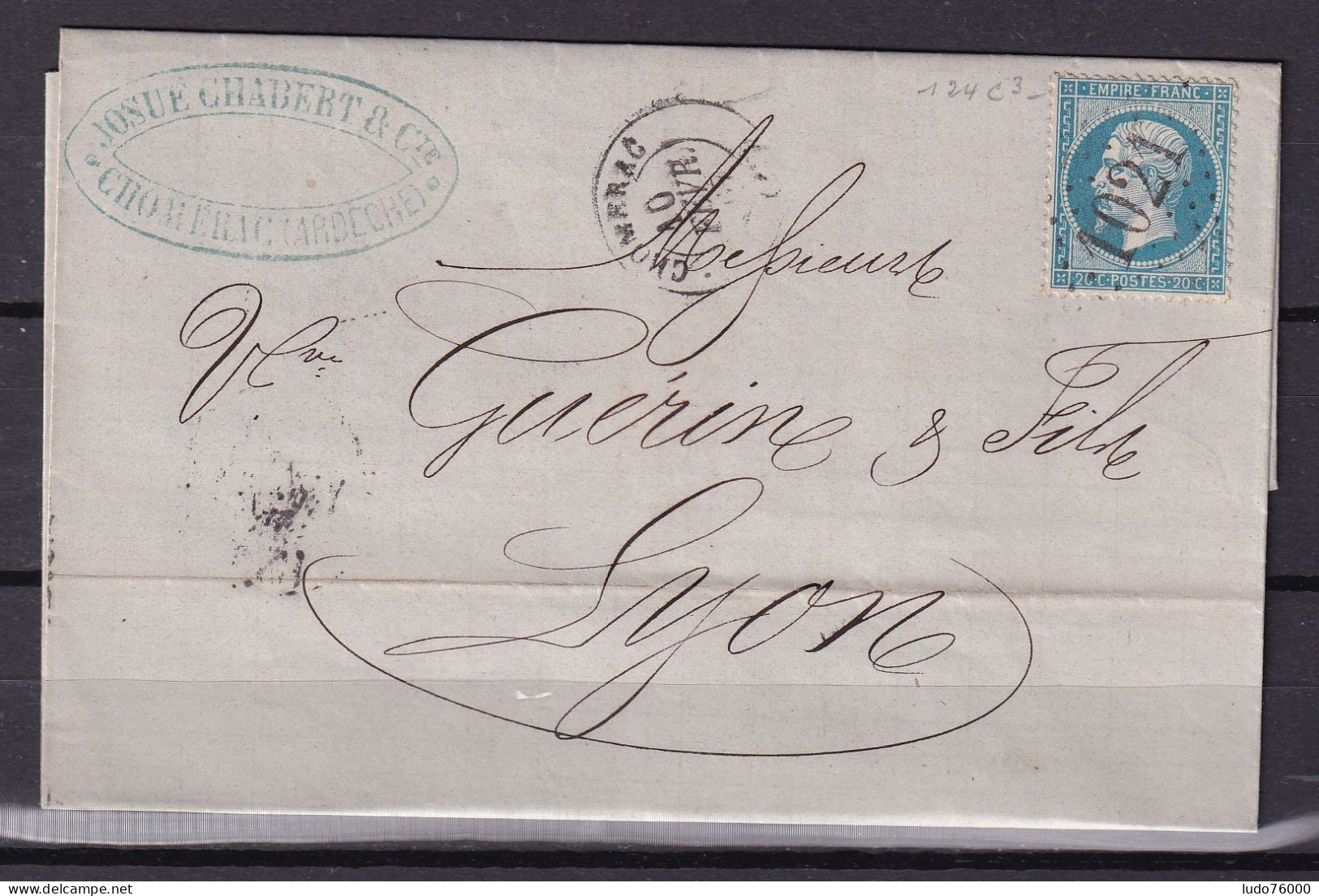 D 807 / NAPOLEON N° 22 SUR LETTRE - 1862 Napoléon III.