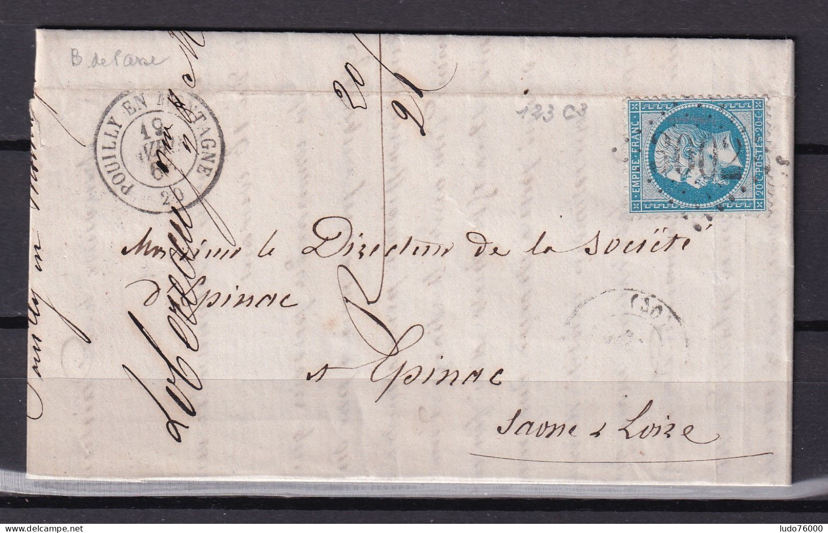 D 807 / NAPOLEON N° 22 SUR LETTRE - 1862 Napoléon III.