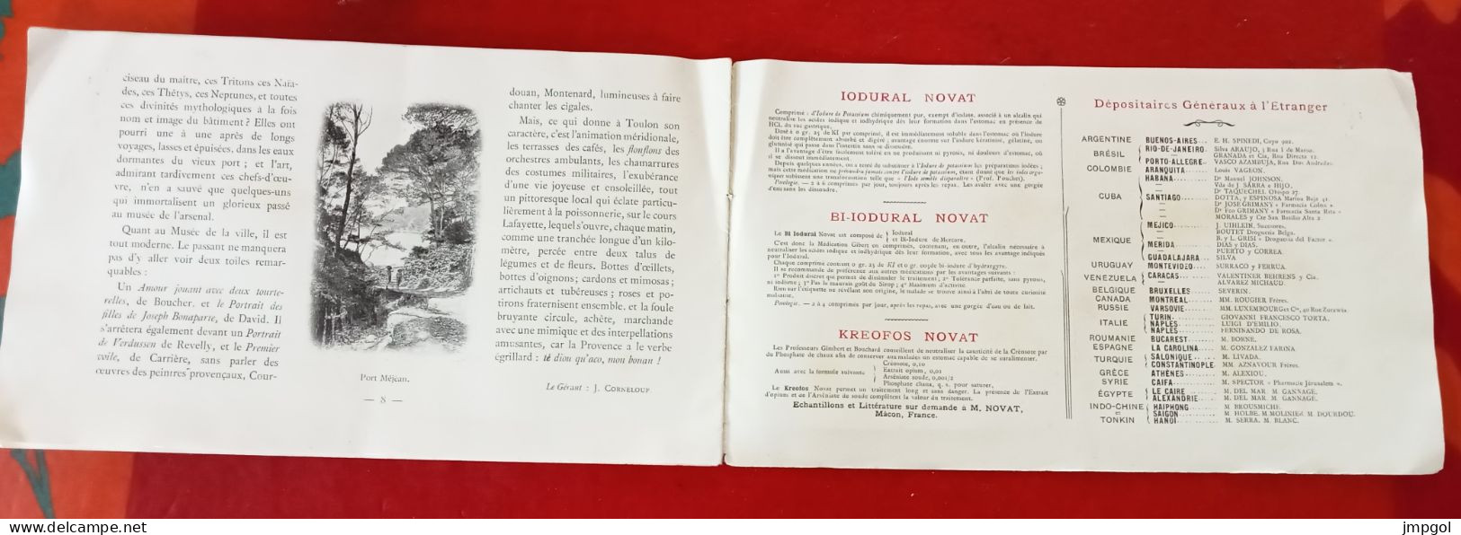 Revue Villégiatures Thermales Et Climatériques N°10 Toulon Vers 1900 édité Par Laboratoires Novat Macon - Tourism Brochures