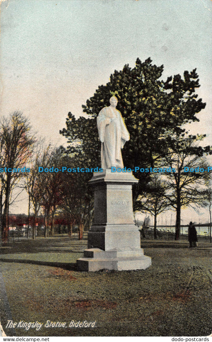 R096059 The Kingsley Statue. Bideford. Kromo. 1907 - Wereld