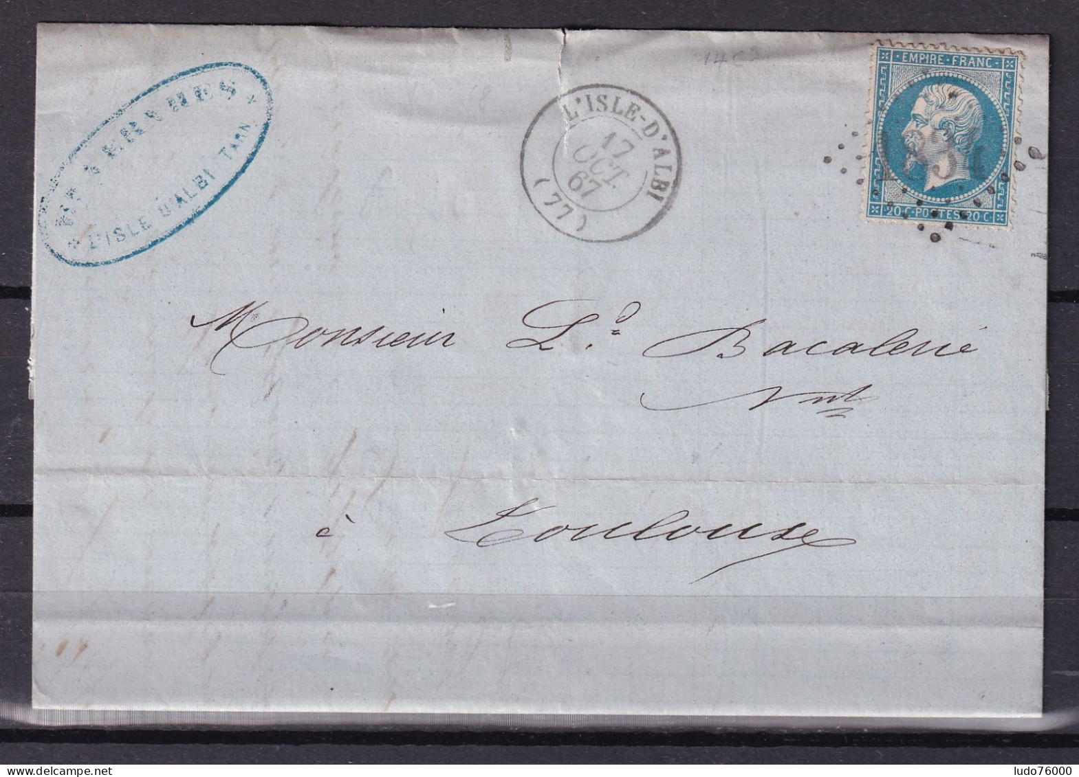 D 807 / NAPOLEON N° 22 SUR LETTRE - 1862 Napoleon III