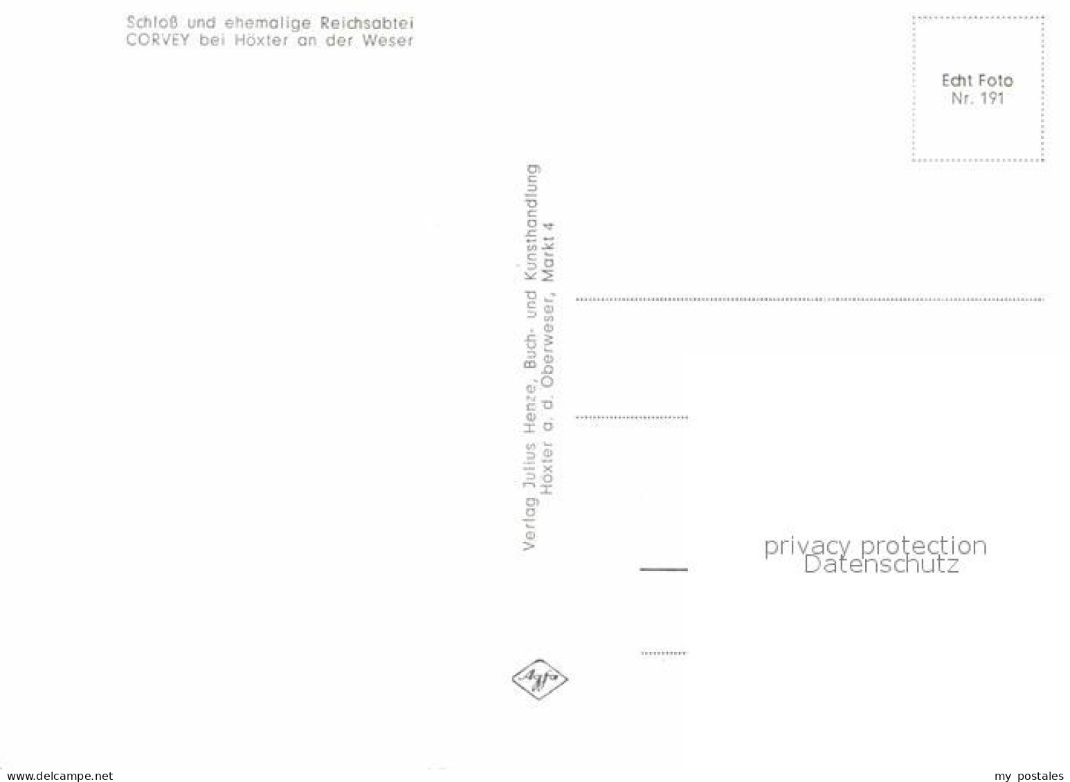 72894619 Corvey Schloss Reichsabtei Fliegeraufnahme Corvey - Hoexter