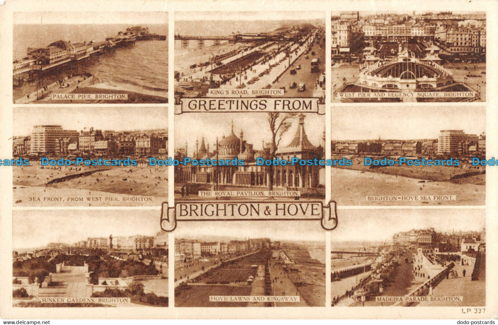 R096077 Greetings From Brighton And Hove. Multi View. Lansdowne - Wereld