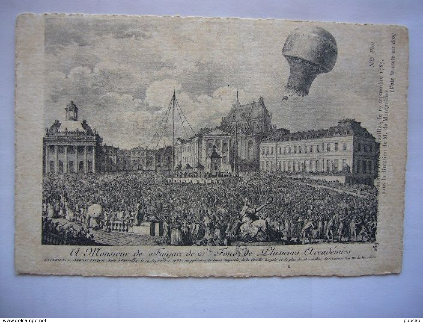 Avion / Airplane / Montgolfière / 1ère Ascension Faite à Versailles / 19.09.1783 / Sous La Direction De M. De Mongolfier - Balloons