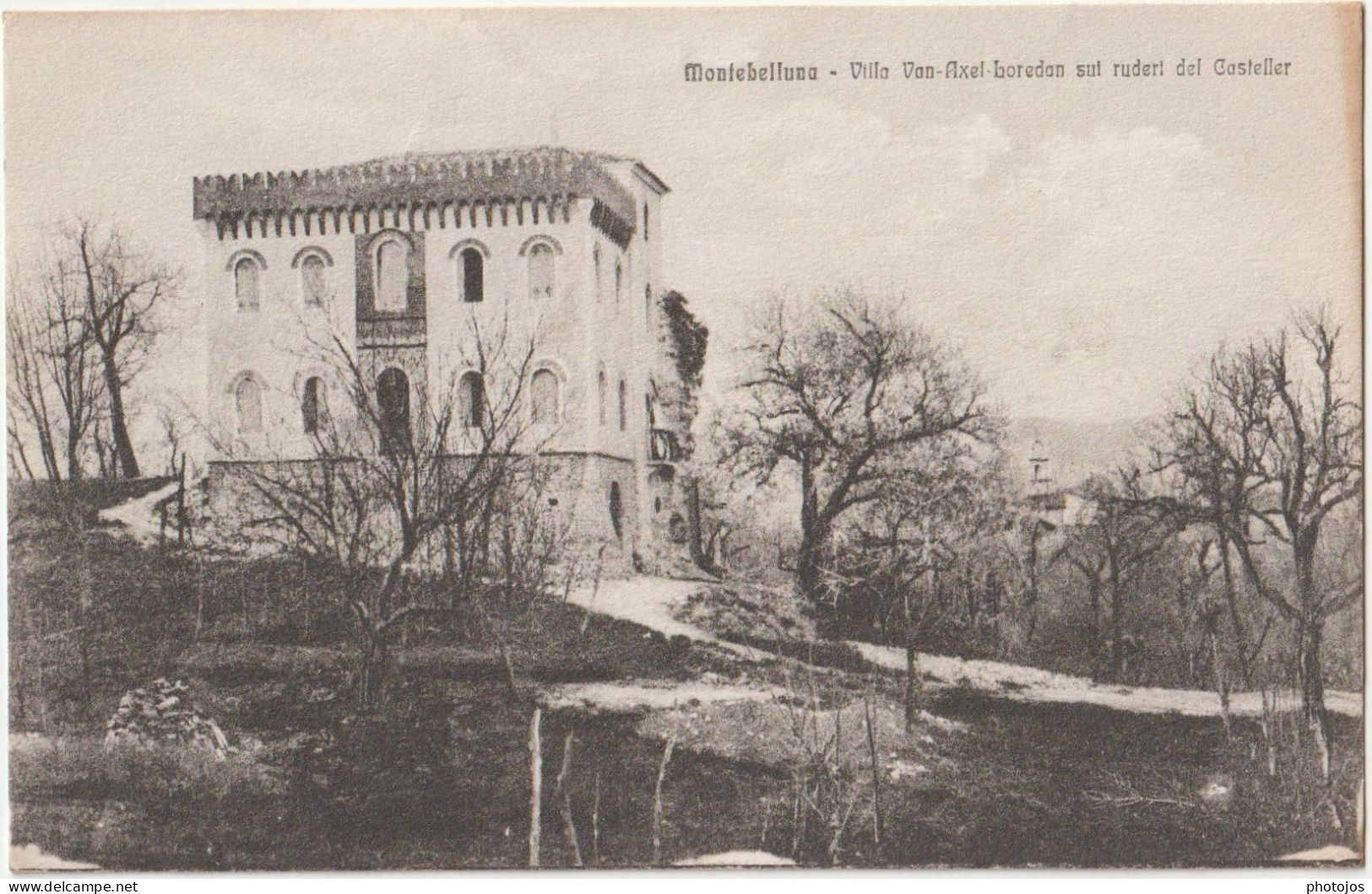 Cartolina  Montebelluna (Italia) Villa Van Axel Loredan Sui Ruderi Del Castello Ed Pulini 22773 - Autres & Non Classés