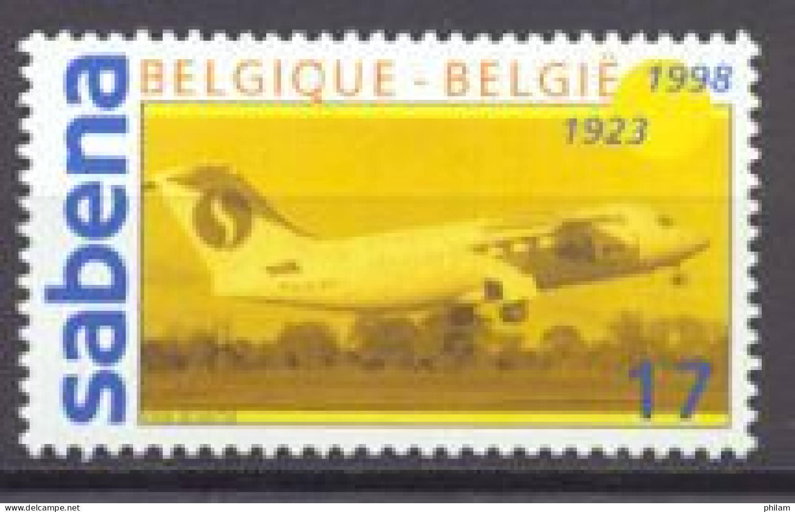 BELGIQUE 1998 - 75 Ans De La SABENA - Avion AVRO RJ85 - 1 V. - Avions