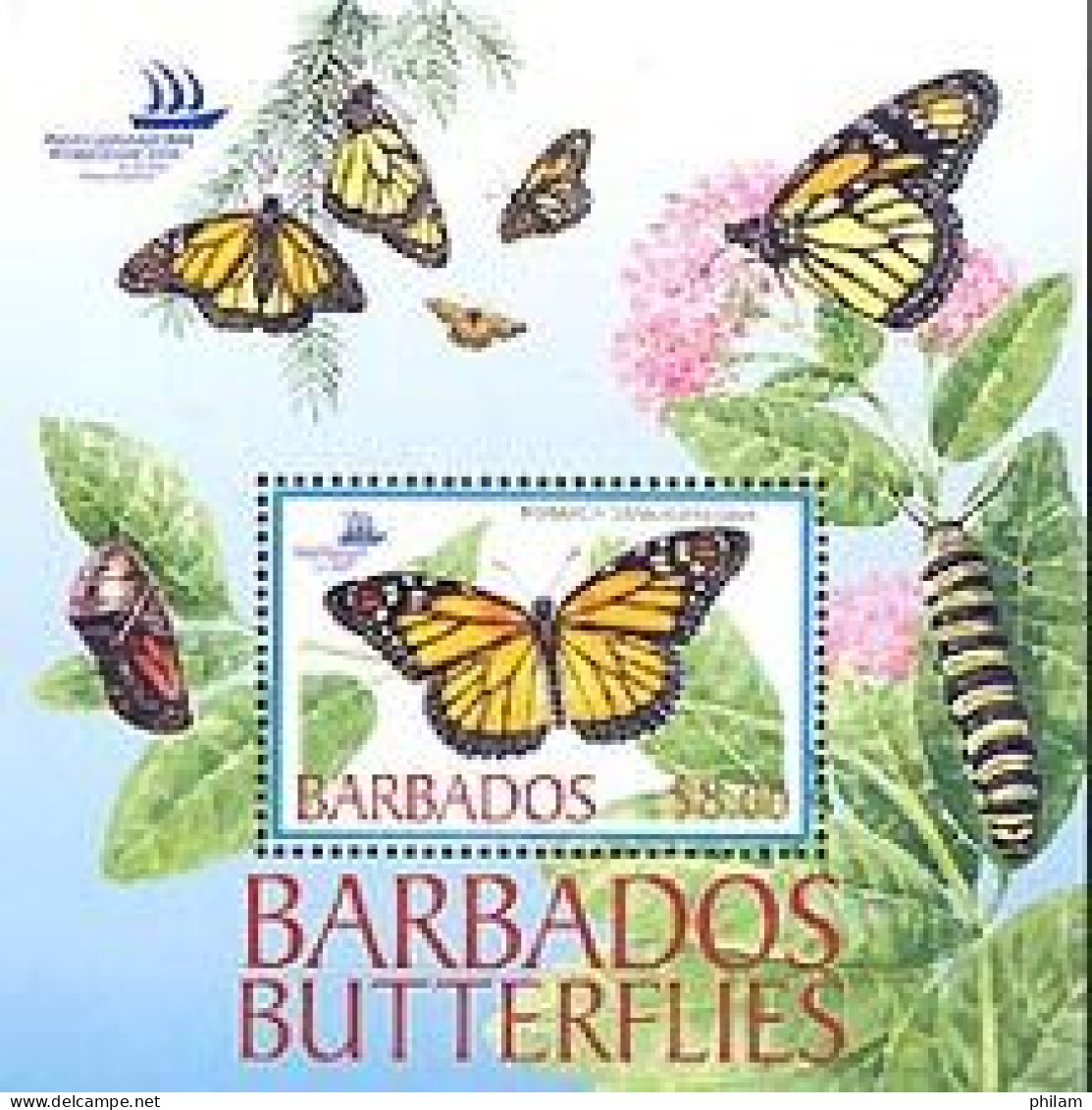 BARBADOS 2005 - Papillons - Bloc - Farfalle