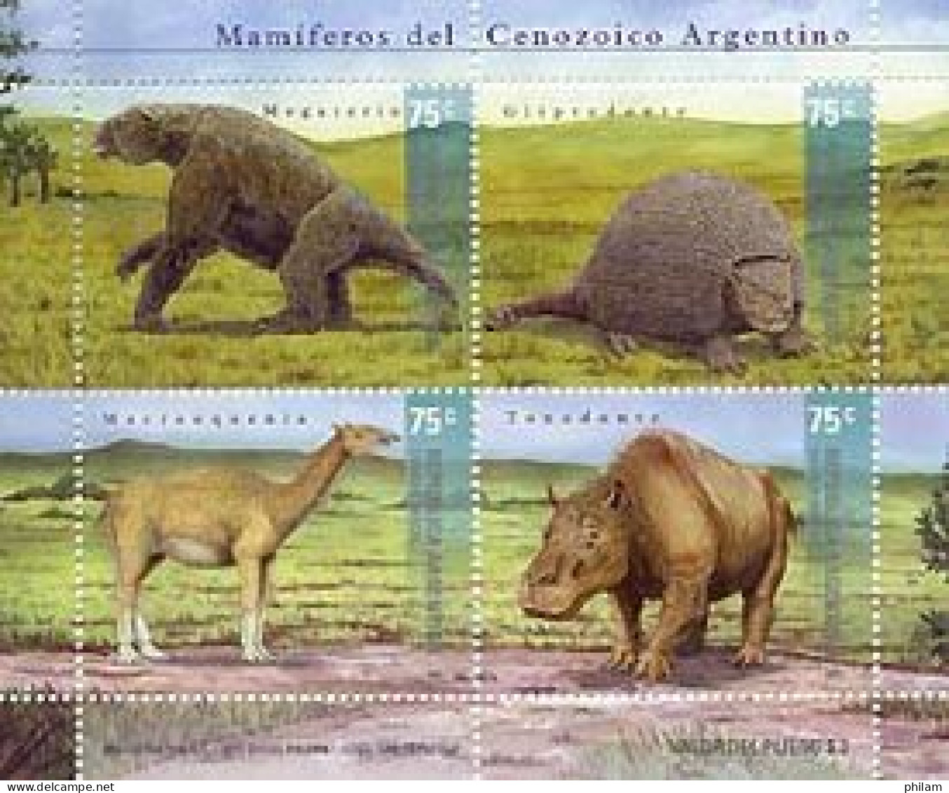ARGENTINE 2001 - Mammifères Cénozoïques - BF  - Prehistorics
