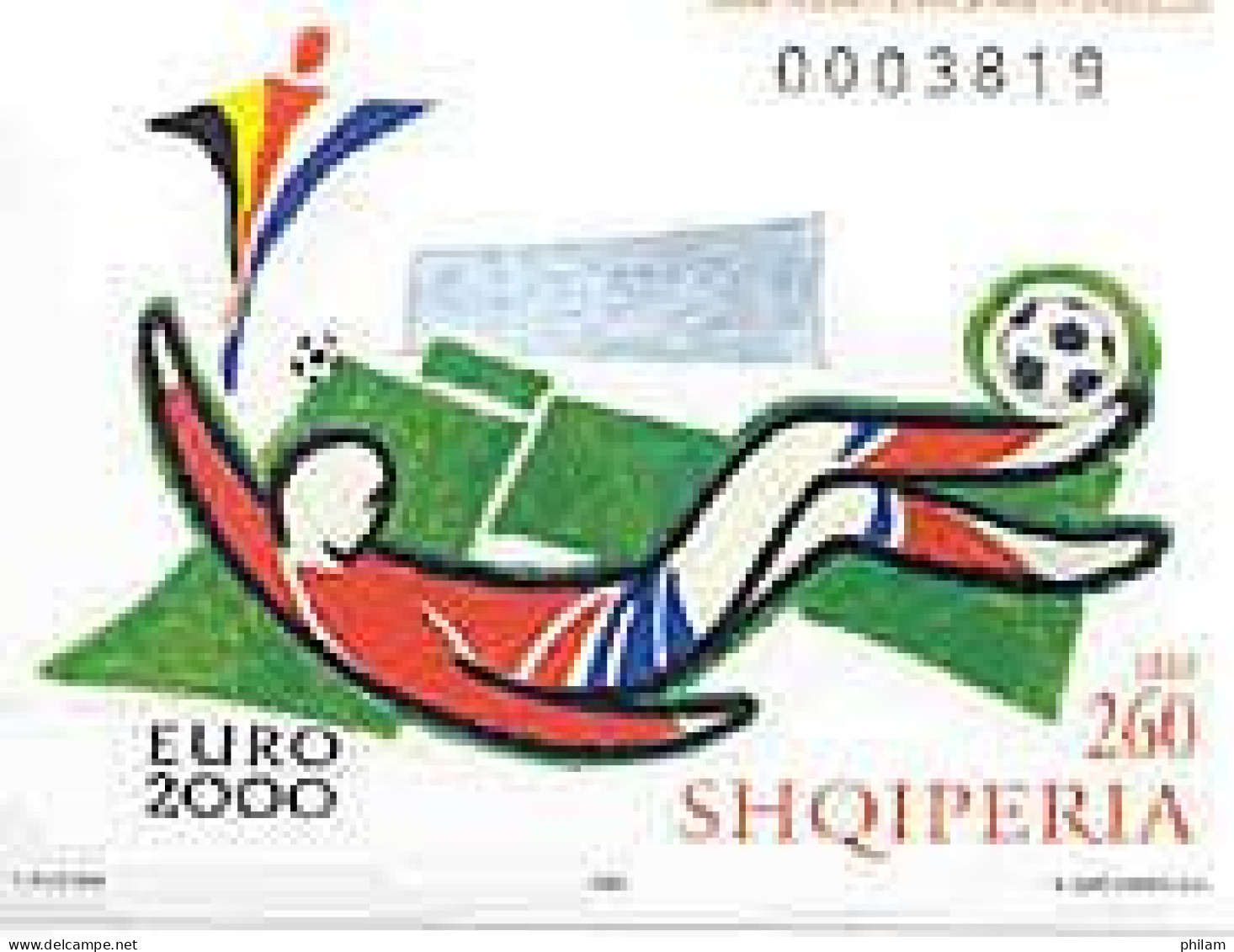 ALBANIE 2000 - Euro 2000 - Coupe D'Europe De Football - BF - Championnat D'Europe (UEFA)