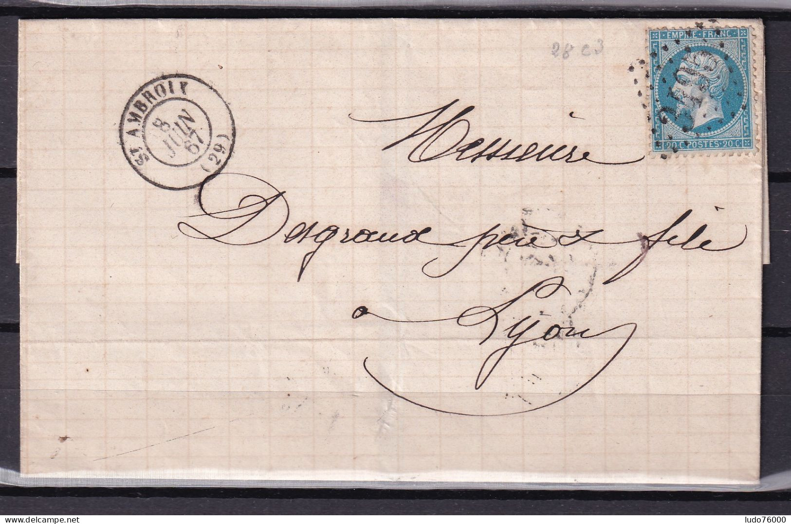 D 807 / NAPOLEON N° 22 SUR LETTRE - 1862 Napoléon III.