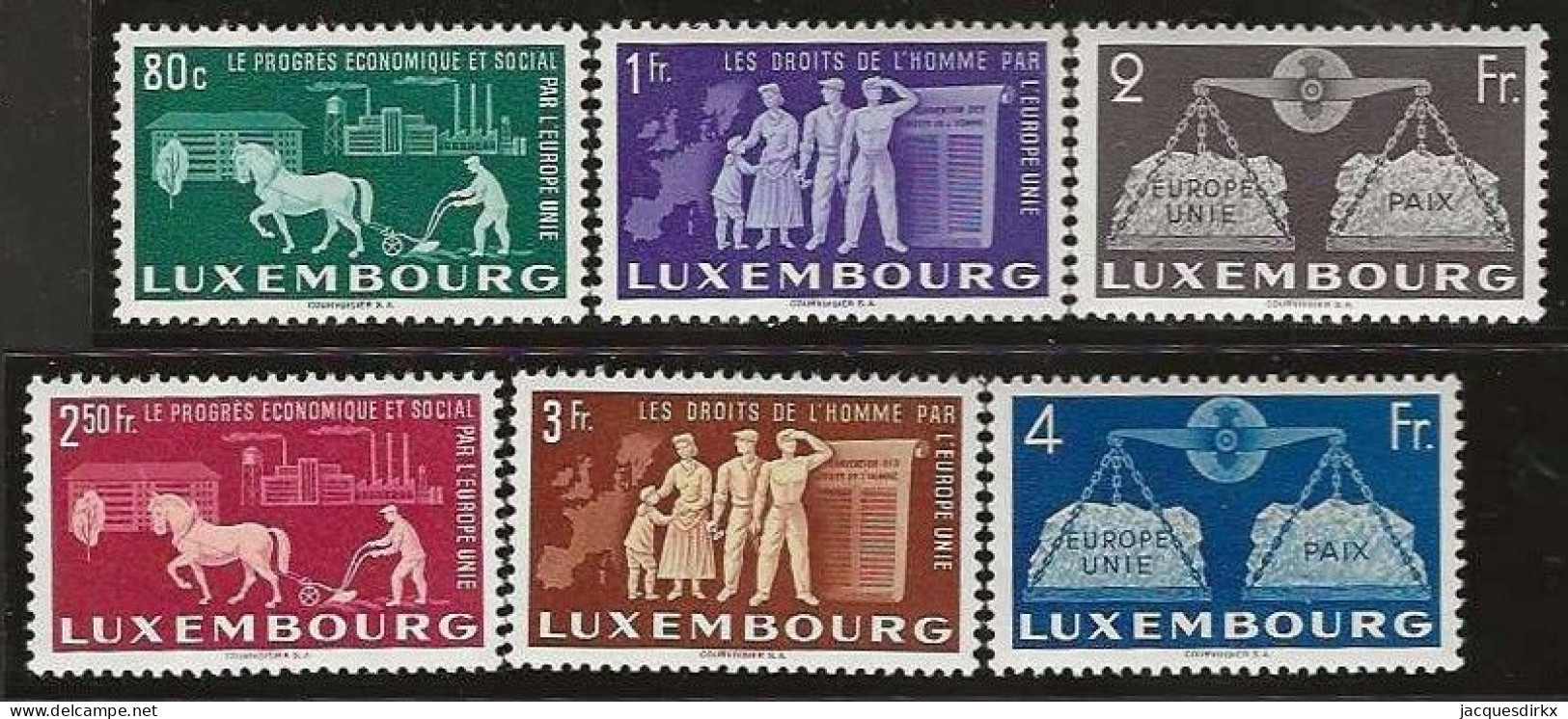 Luxembourg  .  Y&T   .    443/448 .   **    .    Neuf Avec Gomme Et SANS Charnière - Neufs