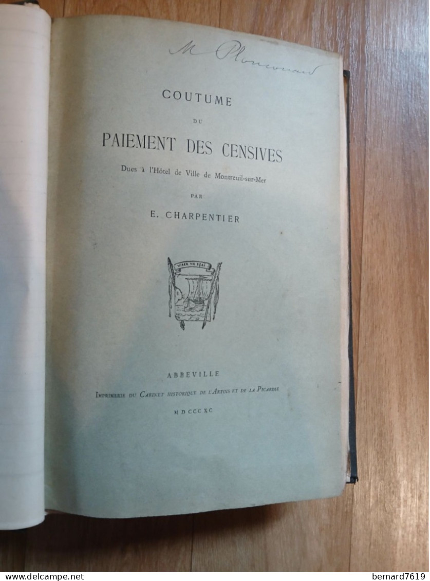 livre - 62- montreuil sur mer - charpentier emile  - oeuvres completes environs 20 plaquettes differentes  1890 - 1905