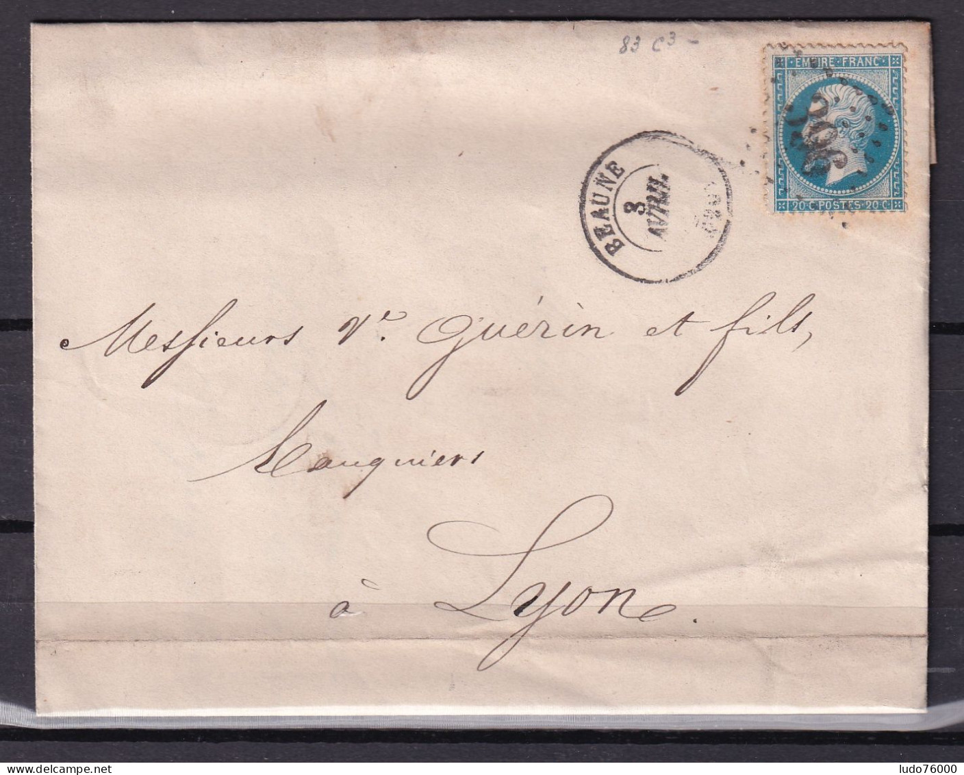 D 807 / NAPOLEON N° 22 SUR LETTRE - 1862 Napoléon III.