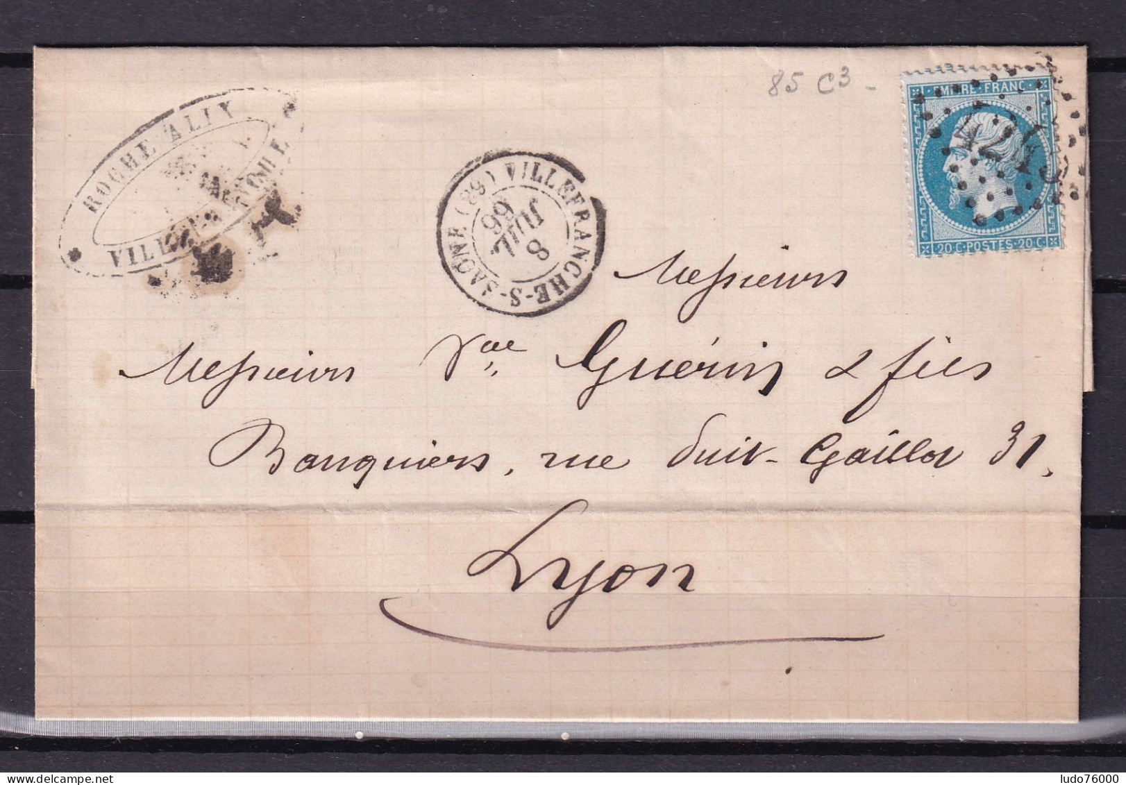 D 807 / NAPOLEON N° 22 SUR LETTRE - 1862 Napoléon III.