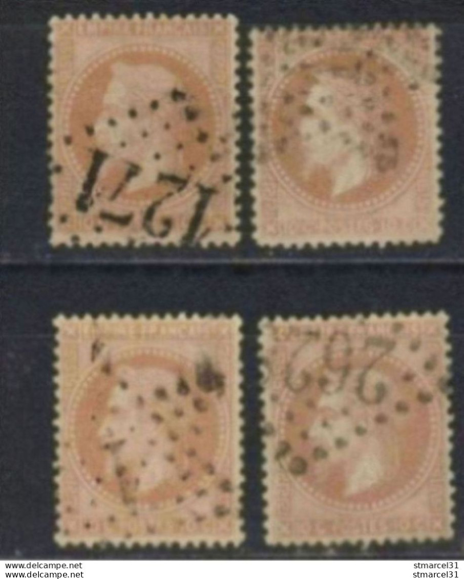 LUXE Avec TBC/PARFAIT Nuances + VAR Timbre Carré Du N°28A - 1863-1870 Napoleon III With Laurels