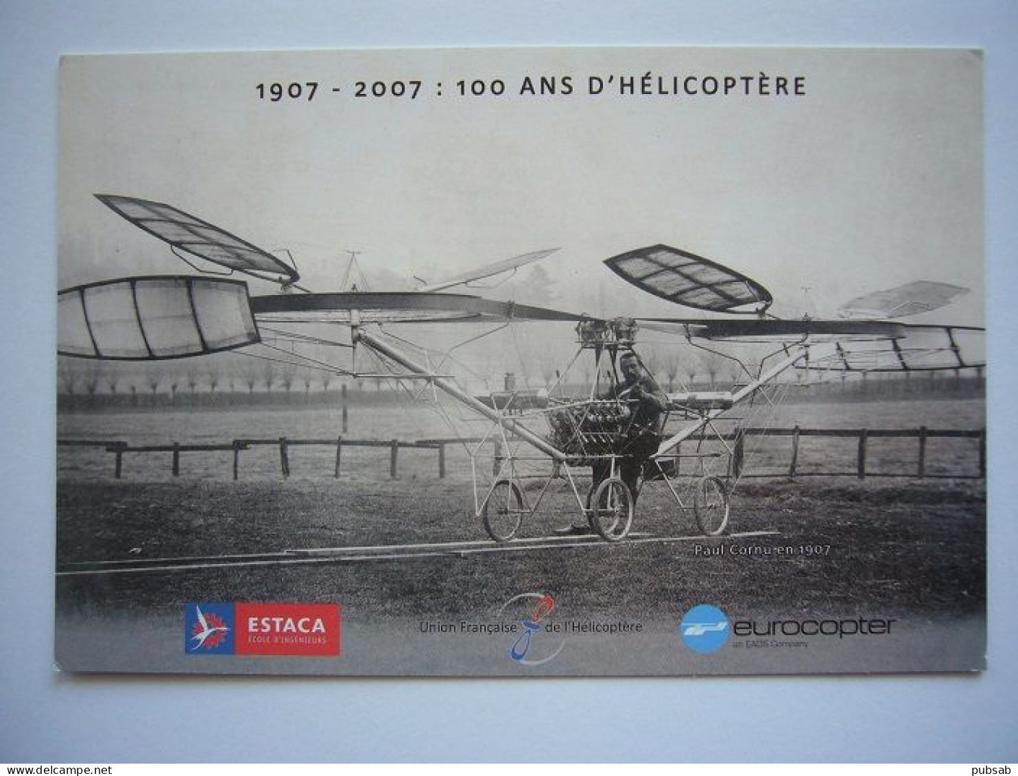 Avion / Airplane / ESTACA - Union Française De L'Hélicoptère - EUROCOPTERE / Reconstruction De L'engin De Paul Cornu - 1946-....: Era Moderna