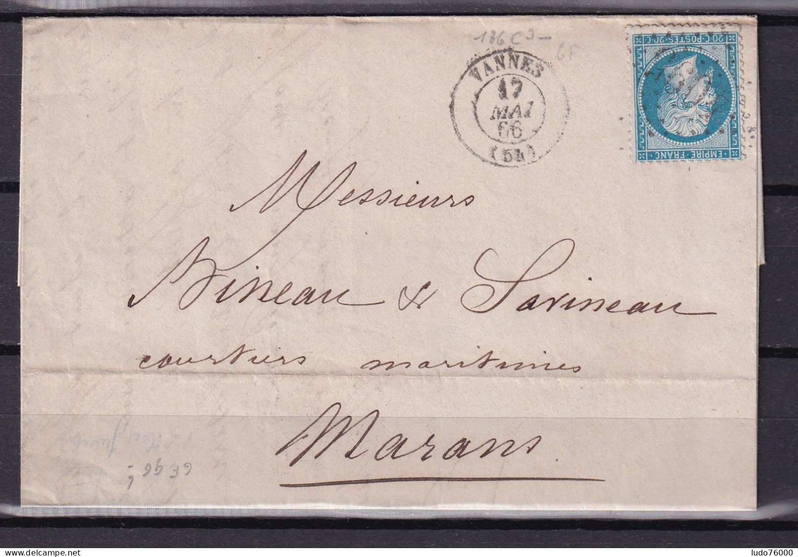 D 807 / NAPOLEON N° 22 SUR LETTRE - 1862 Napoléon III.