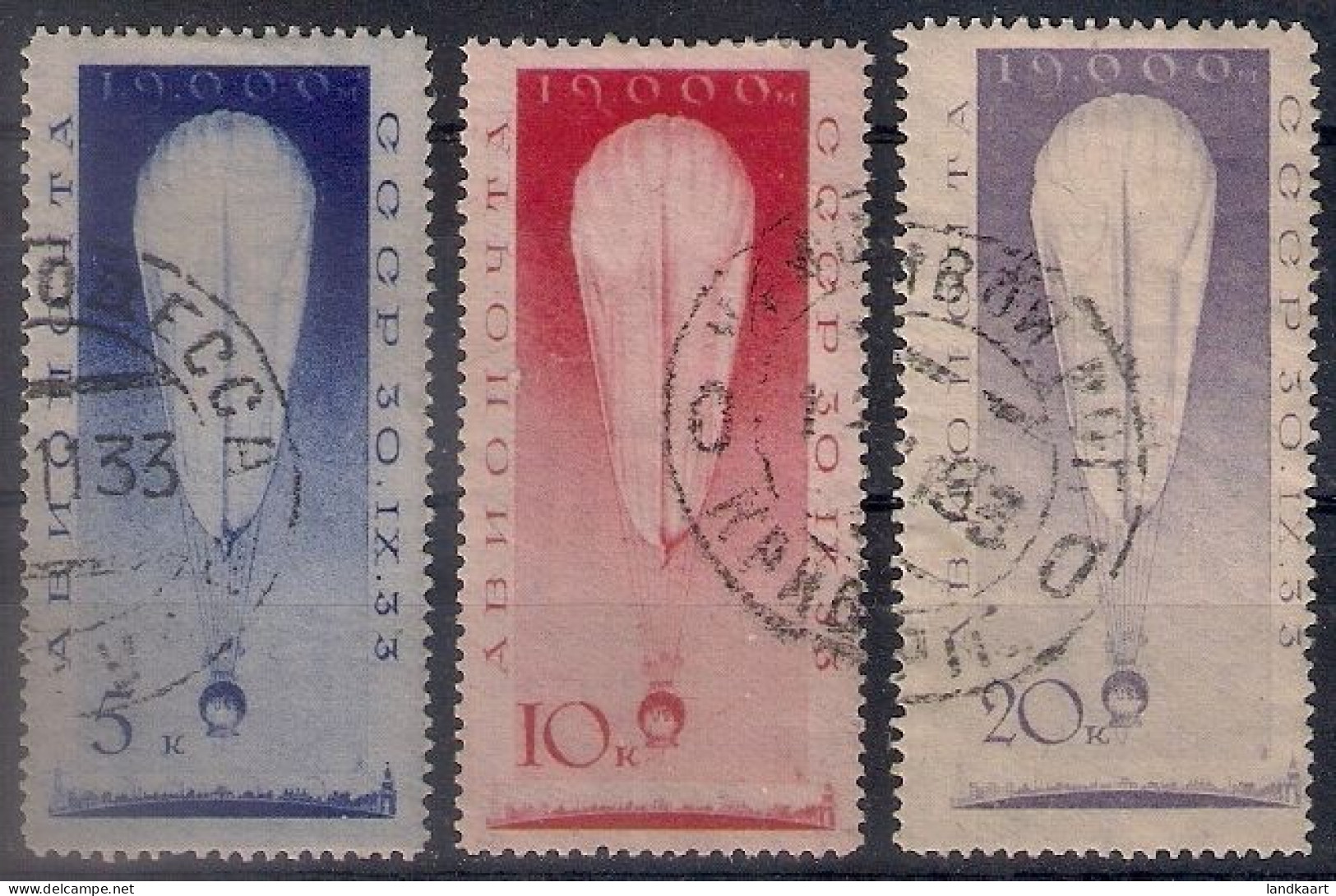 Russia 1933, Michel Nr 453-55, Used - Gebraucht