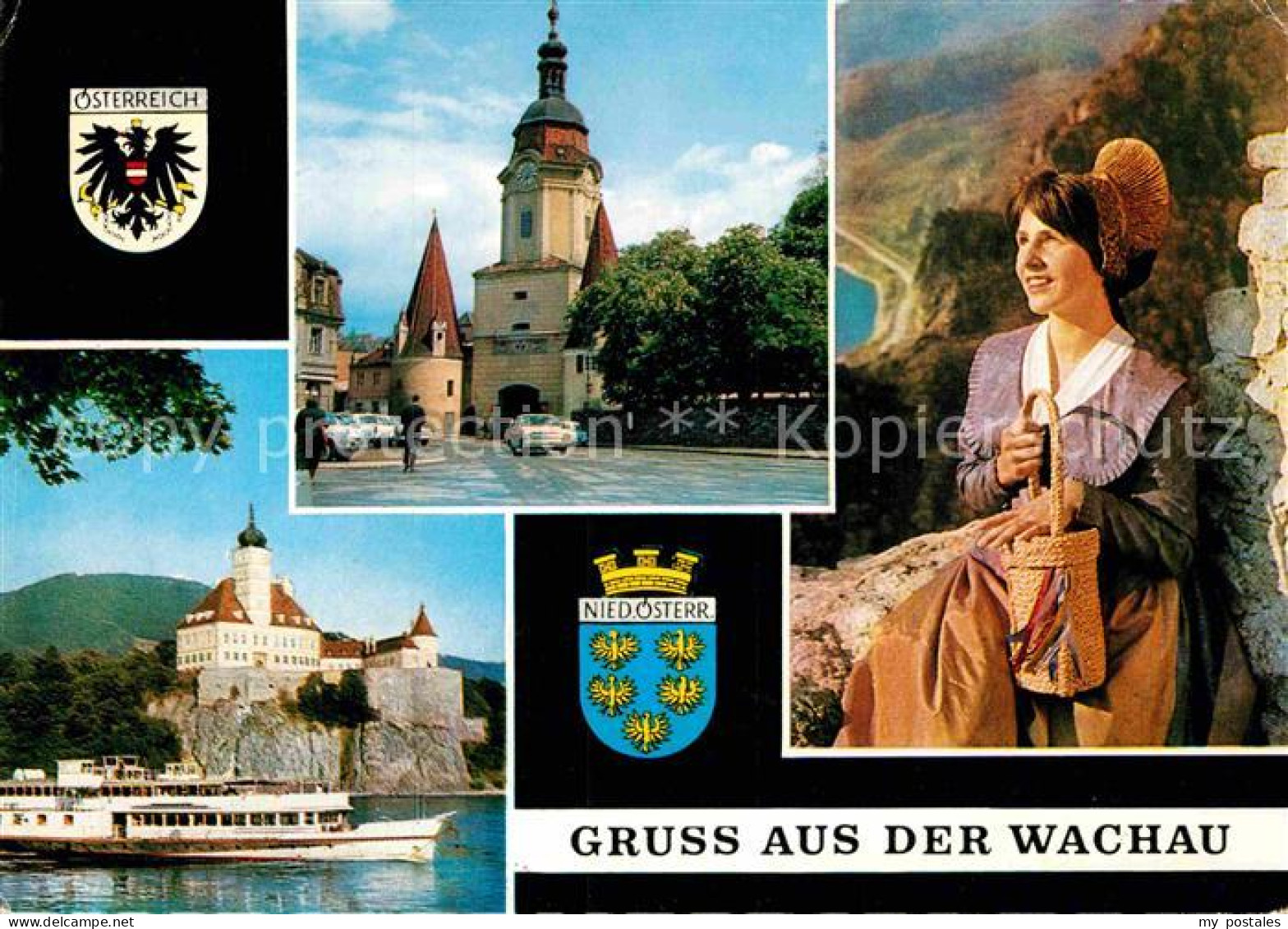 72894026 Krems Donau Schloss Schoenbuehel Steinertor Duernstein Wachauer Tracht  - Otros & Sin Clasificación