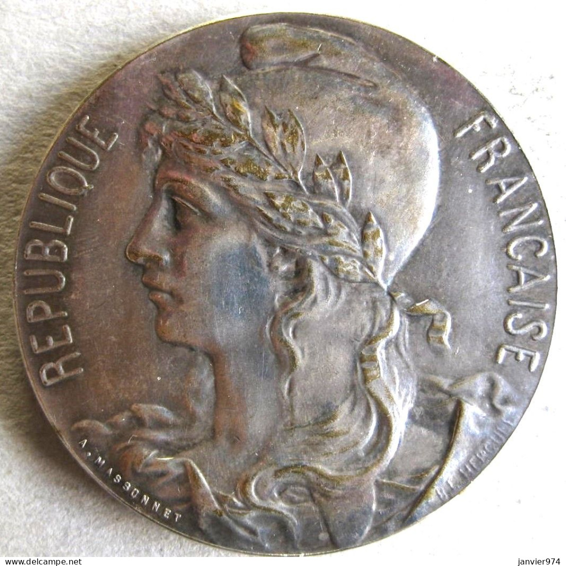 Médaille En Bronze Syndicats De L’Alimentation En Gros De France 1933 à N. Tournois Par B.L. HERCULE - Altri & Non Classificati