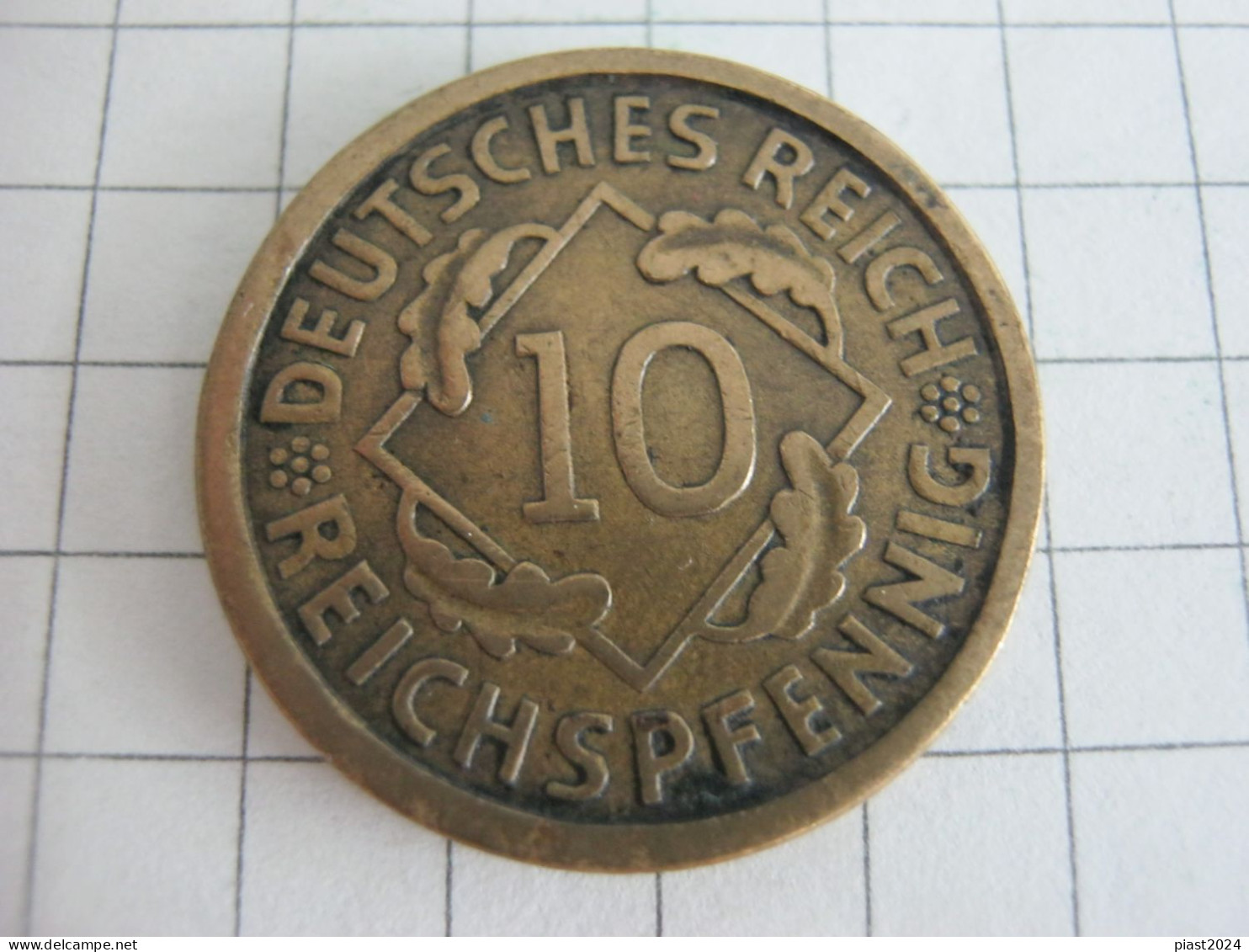 Germany 10 Reichspfennig 1926 A - 10 Renten- & 10 Reichspfennig