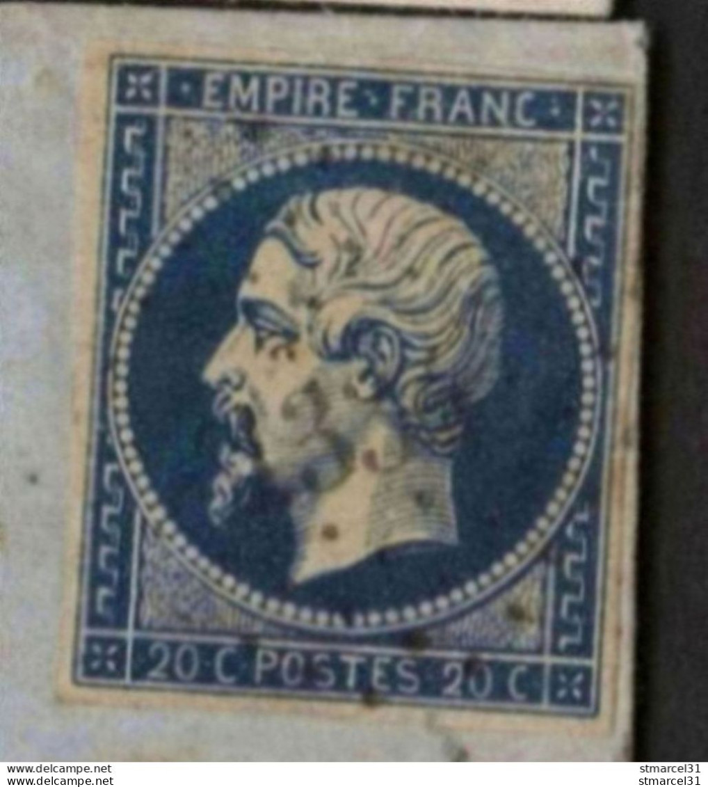 RARETE Le VRAI N°14Ab BLEU NOIR Sur CHAMOISE Sur Lettre TBE Signé - 1853-1860 Napoléon III.