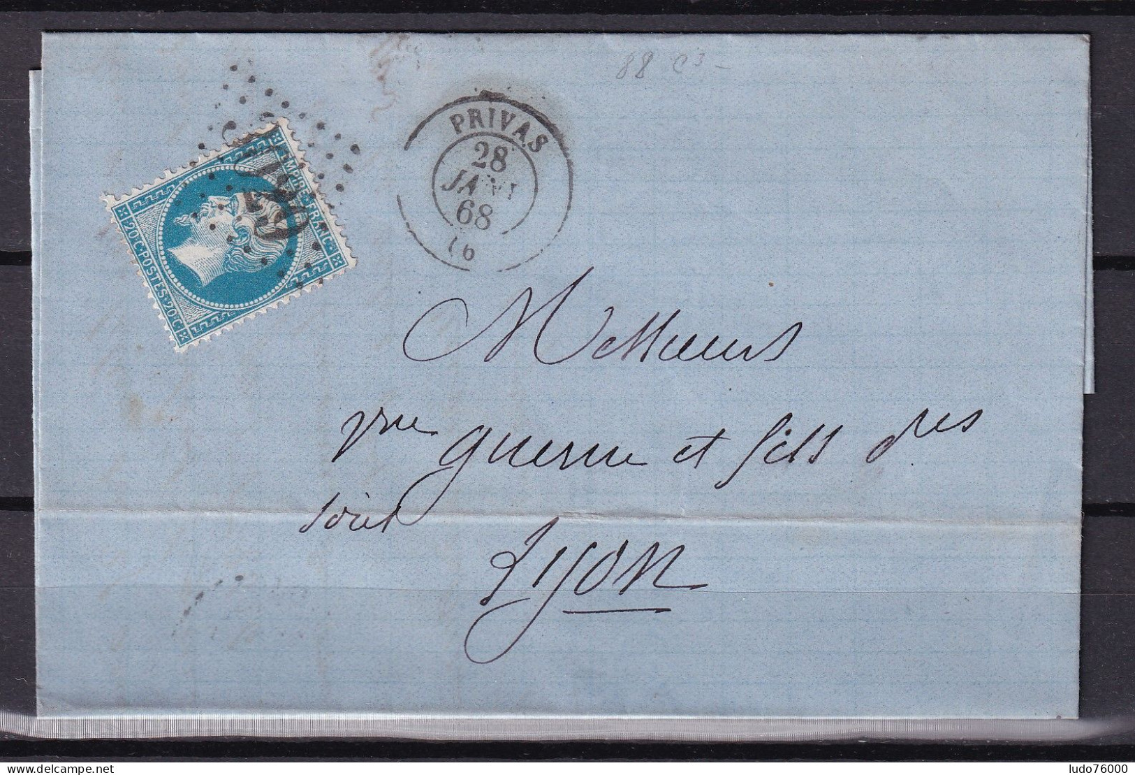 D 807 / NAPOLEON N° 22 SUR LETTRE - 1862 Napoléon III.