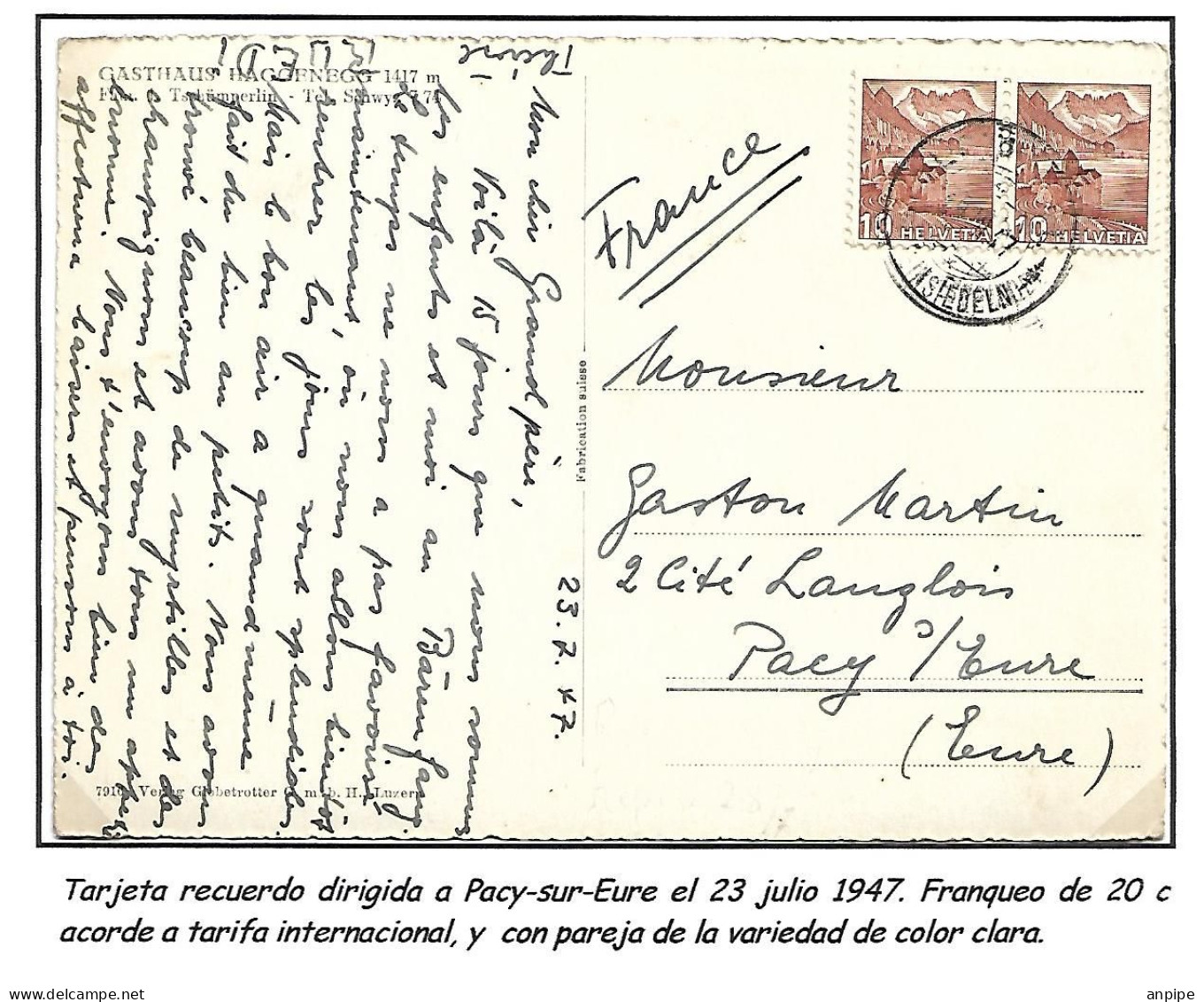 SUIZA - Lettres & Documents